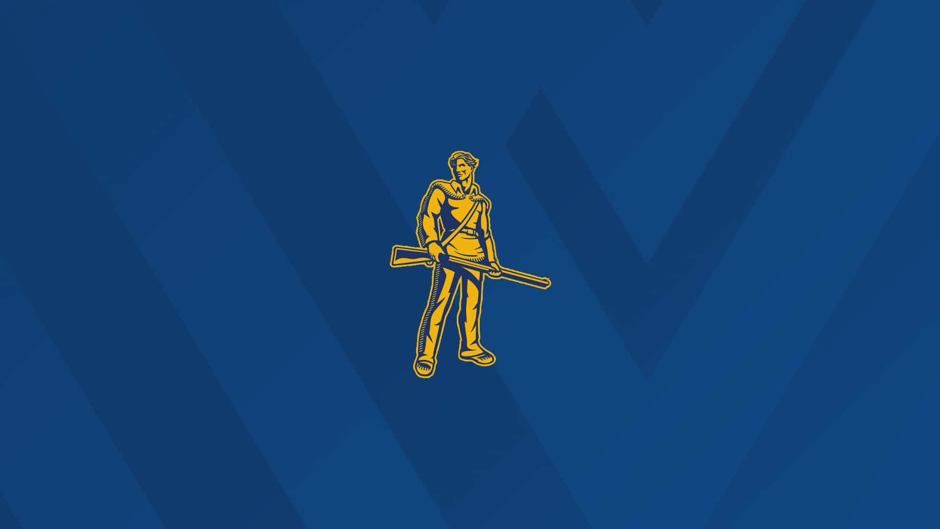 A Blue Background With A Gold Soldier On It Background