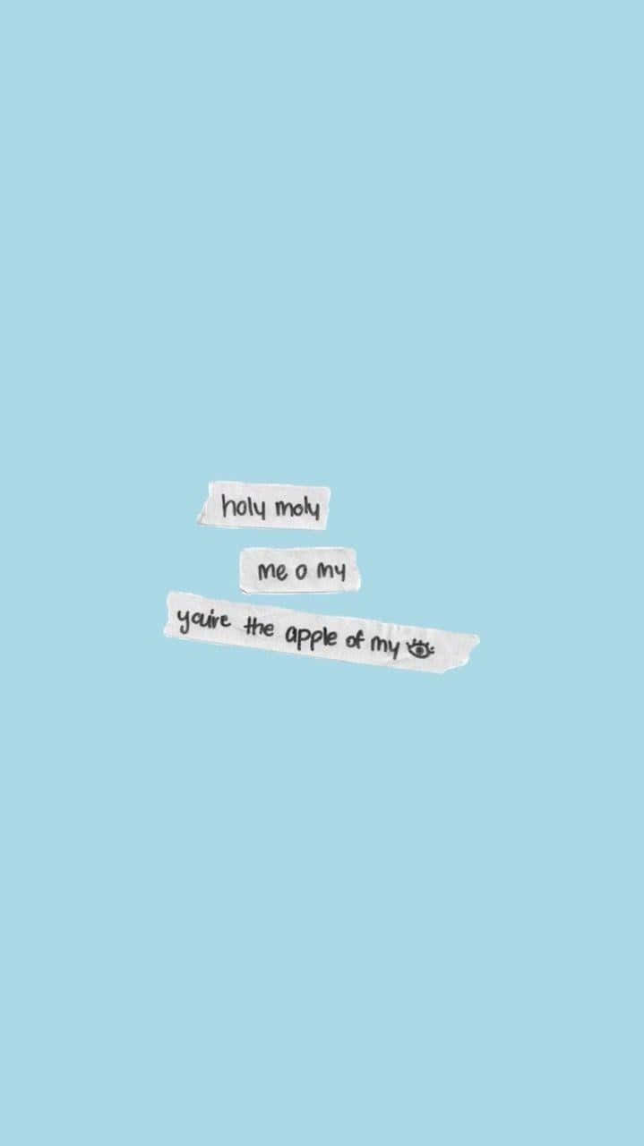 A Blue Background With A Piece Of Paper With The Words'you Are Happy' Background