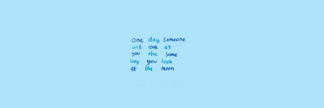 A Blue Background With A Quote On It Background
