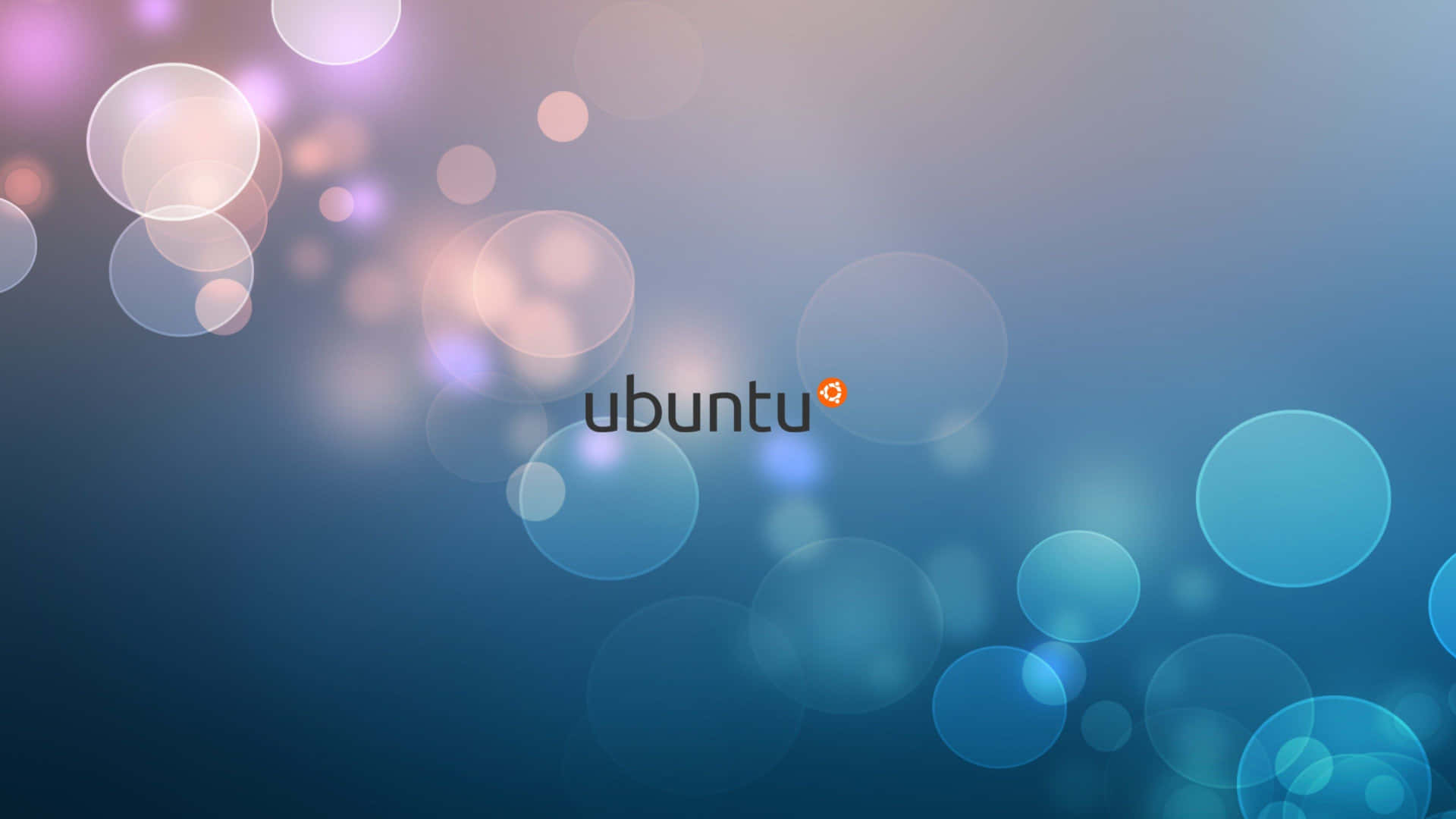 A Blue Background With The Word Ubuntu Background