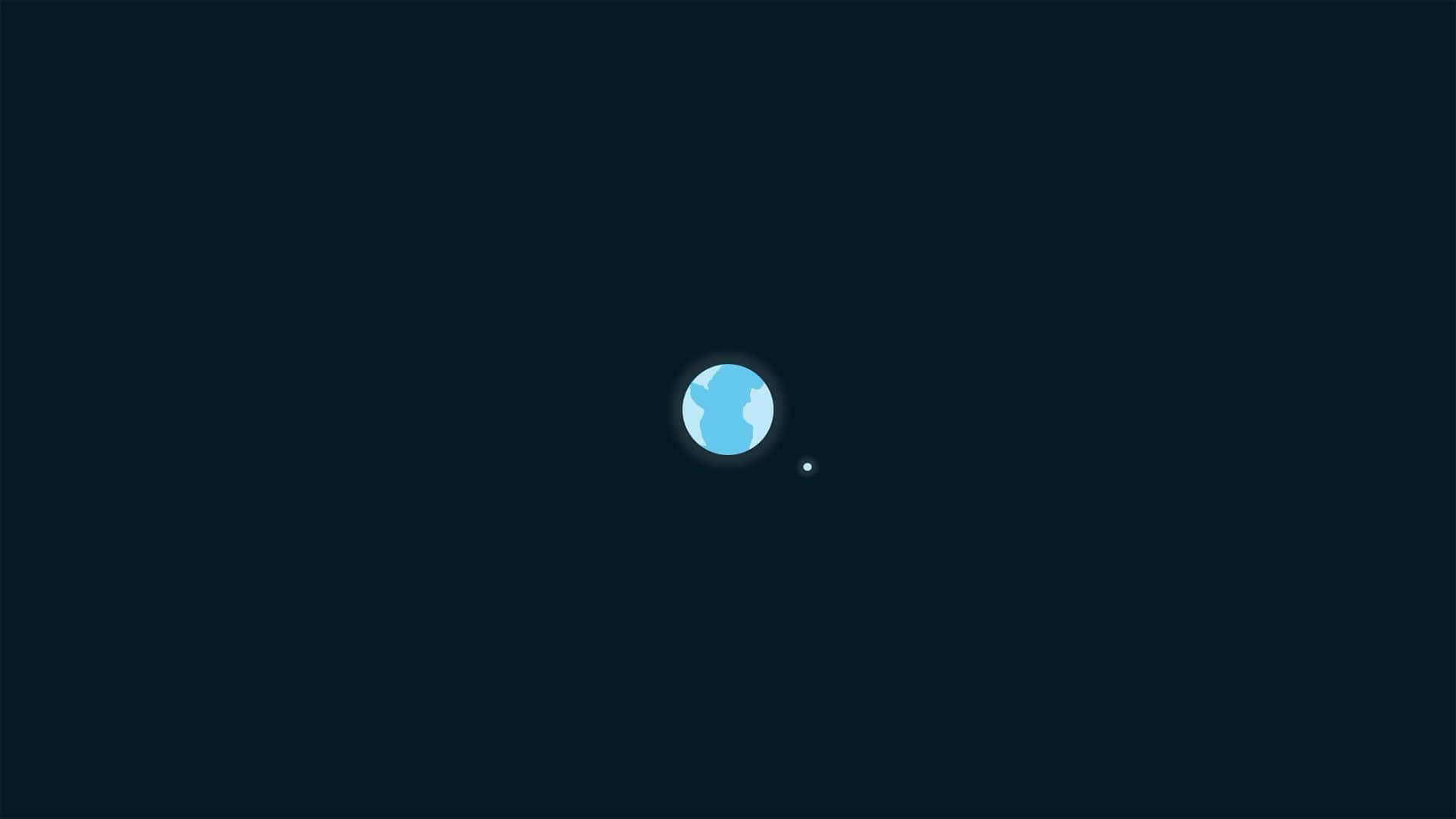 A Blue Ball With A Light Shining On It Background