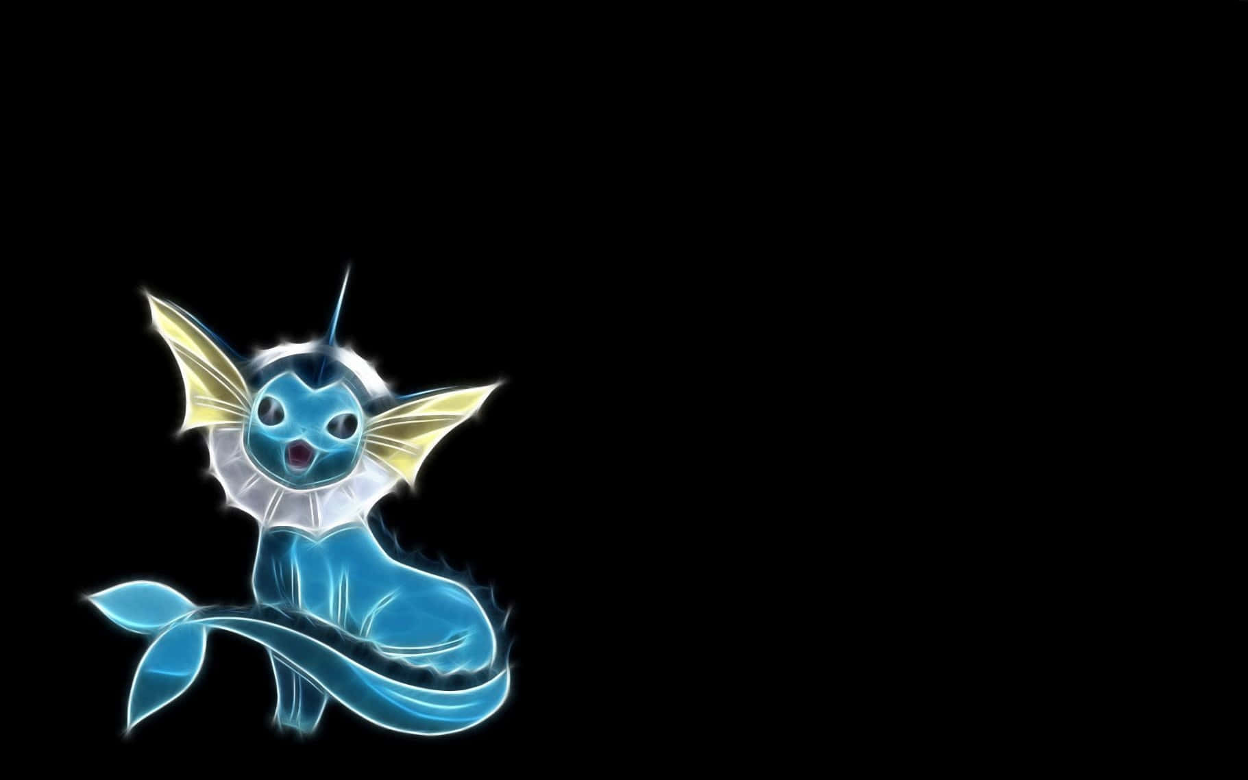 A Blue Cat With Wings Sitting On A Black Background Background