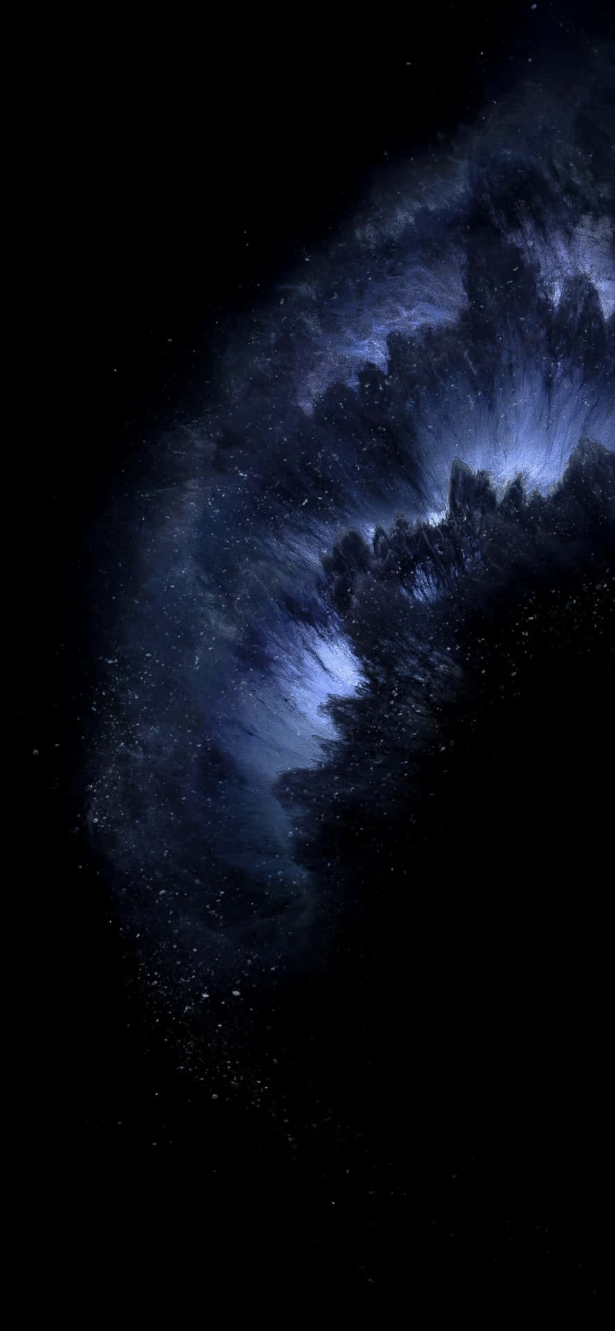 A Blue Cloud In The Dark Sky Background