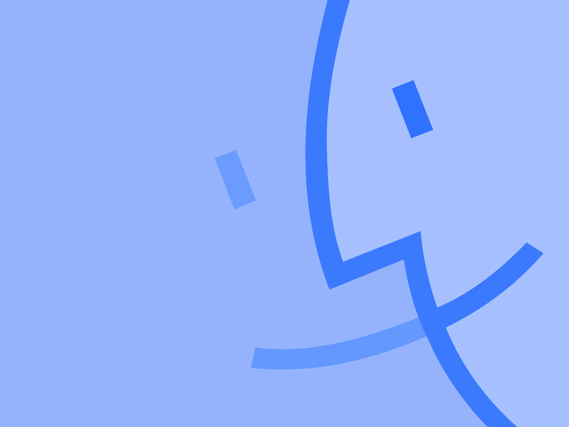 A Blue Face With A Smile On It Background