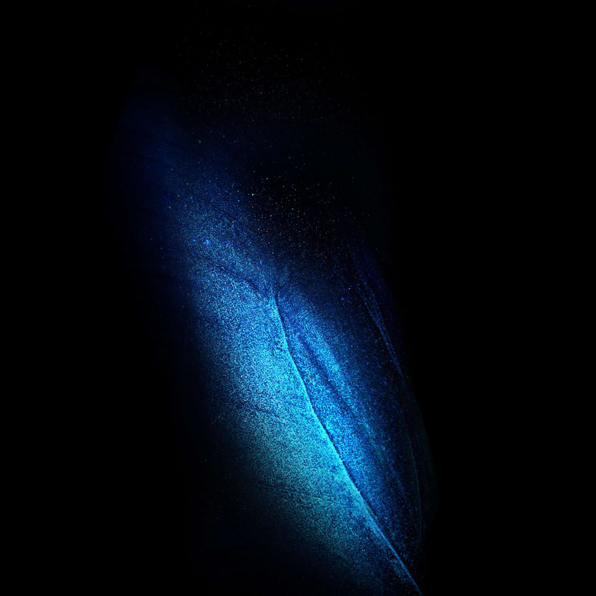 A Blue Feather On A Black Background Background