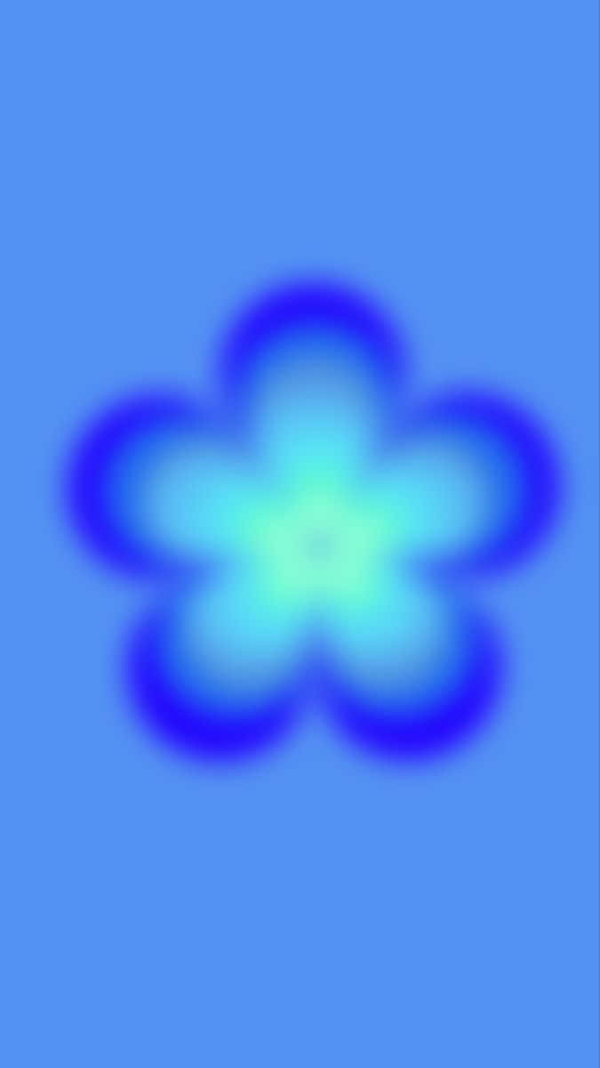 A Blue Flower On A Blue Background