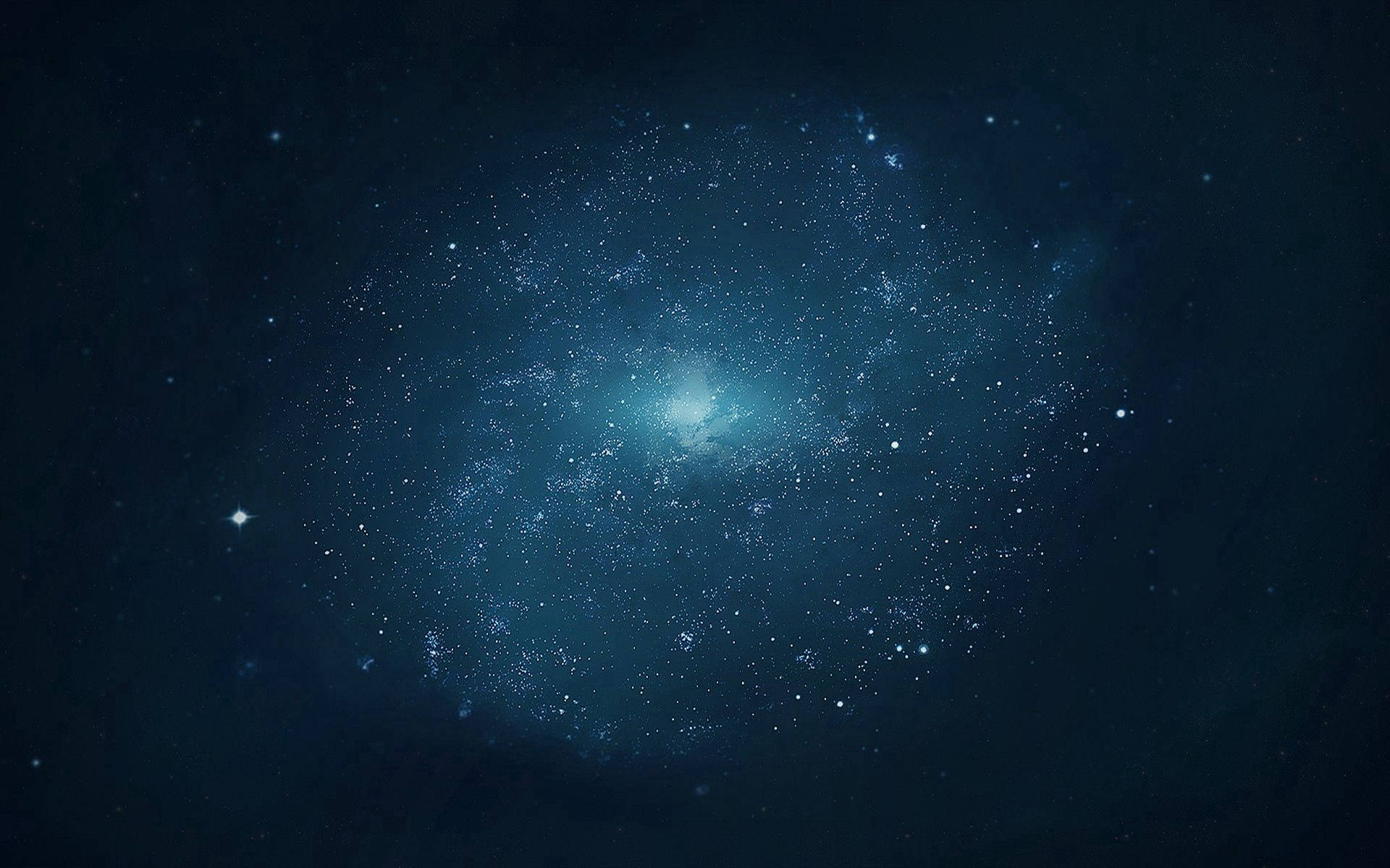 A Blue Galaxy With Stars In The Background Background