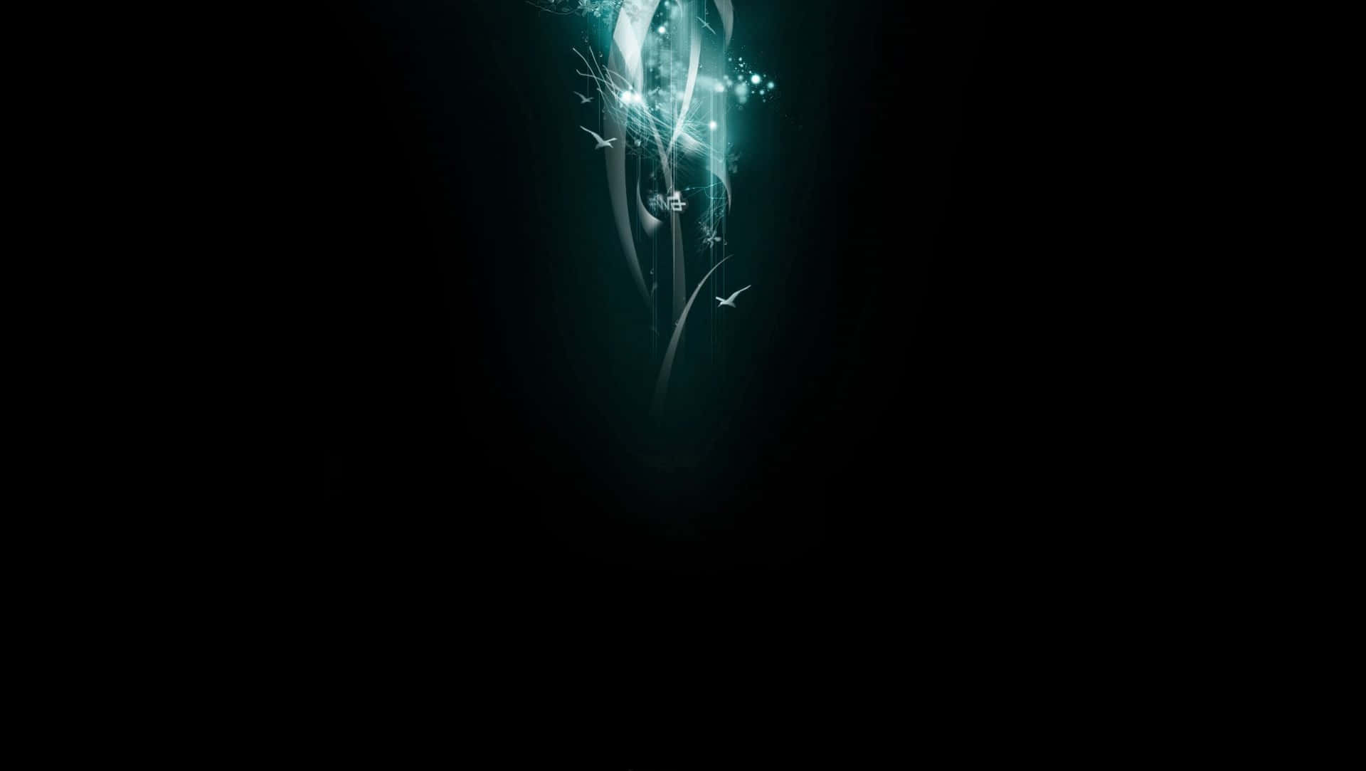 A Blue Light Is Shining On A Black Background Background