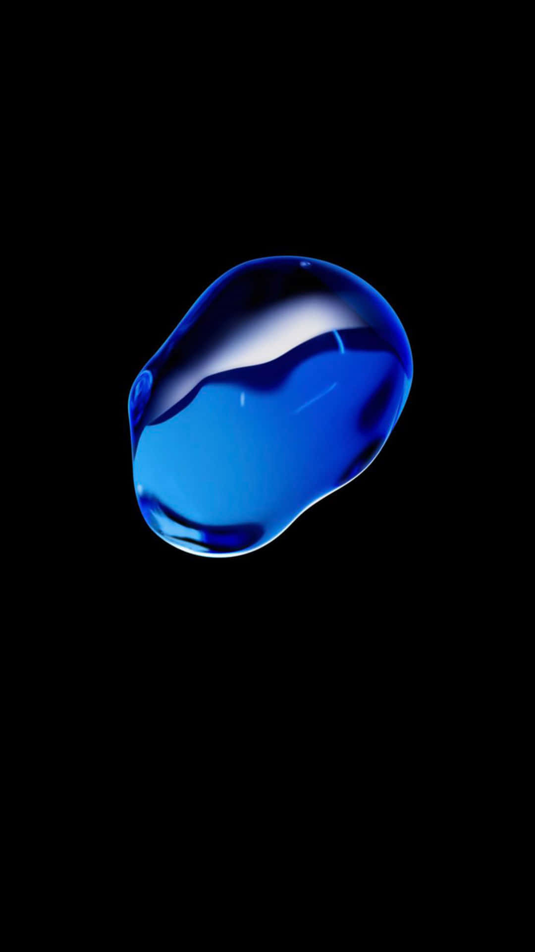 A Blue Liquid On A Black Surface Background