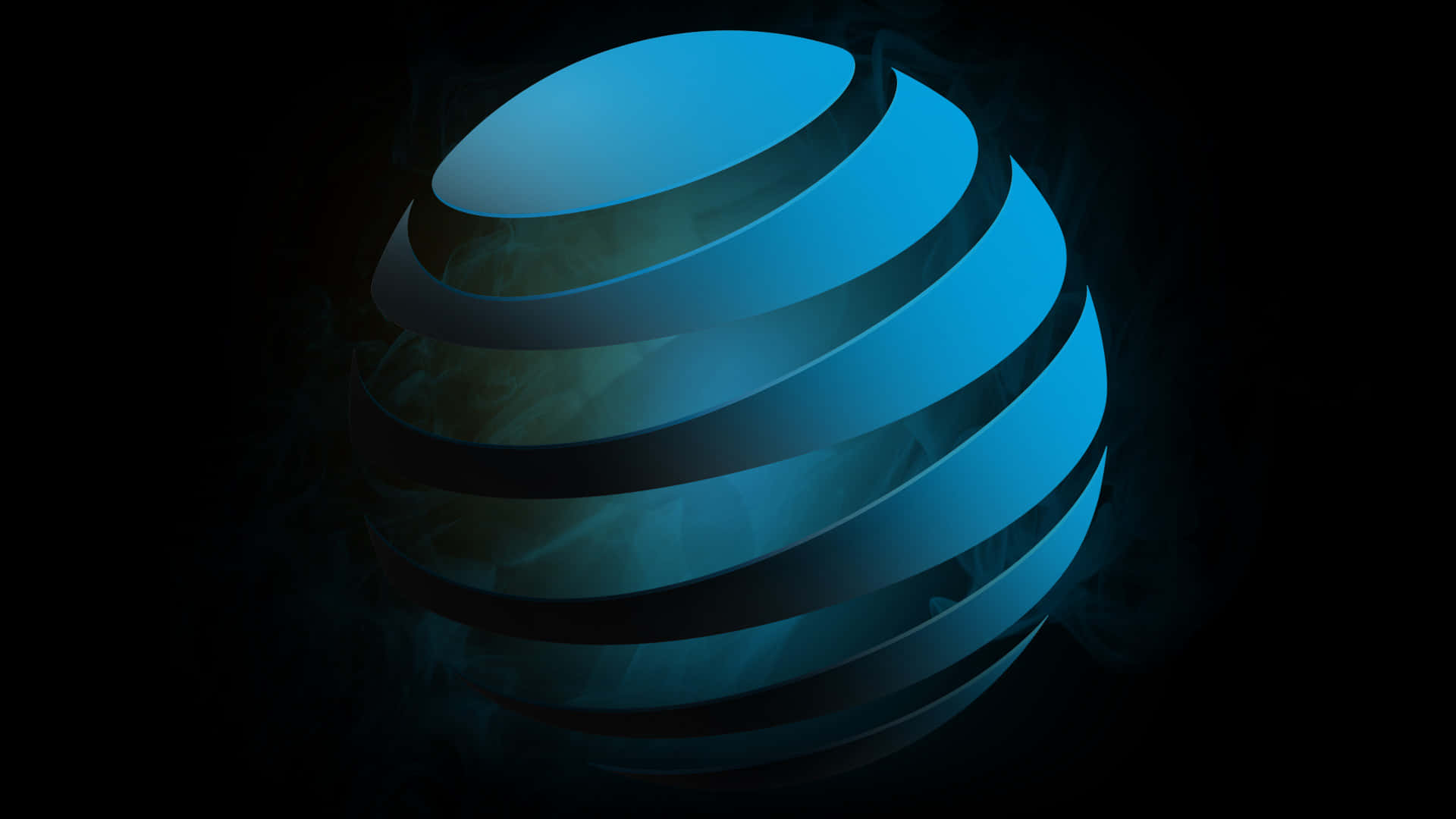 A Blue Logo With A Spiral On It Background