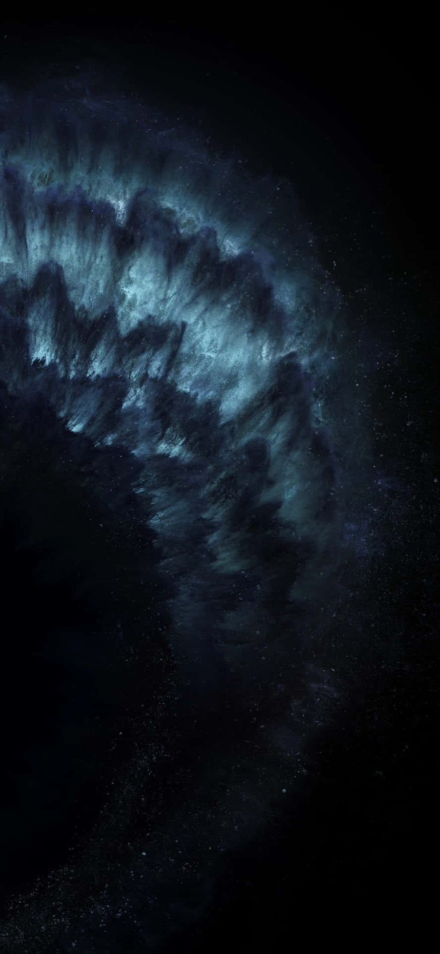 A Blue Nebula With A Blue Ring Around It Background