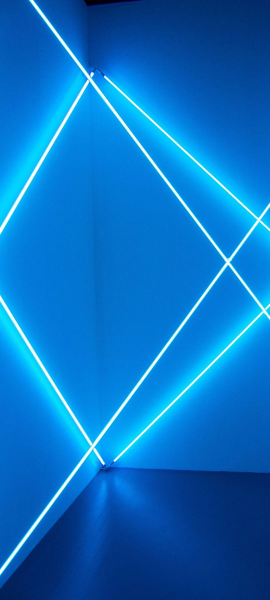 A Blue Neon Wall With A Blue Light Background