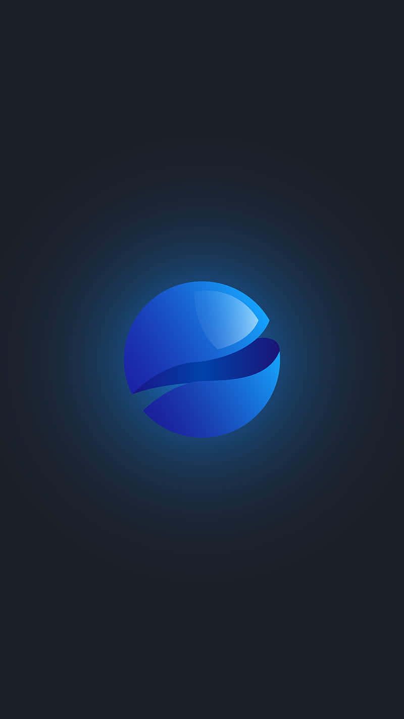 A Blue Pill Logo On A Dark Background Background