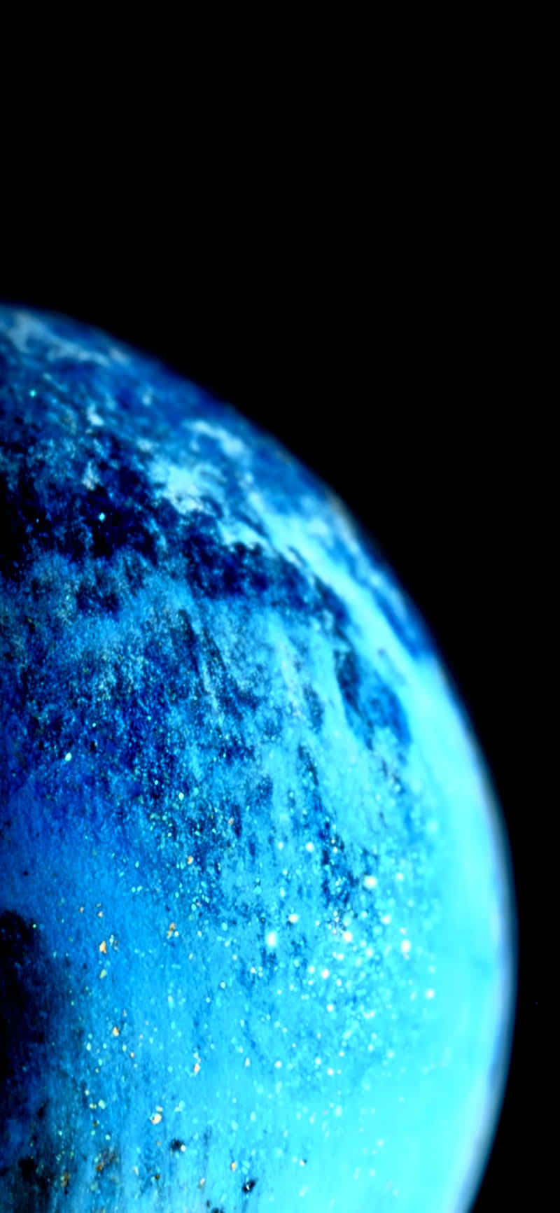 A Blue Planet With A Black Background Background