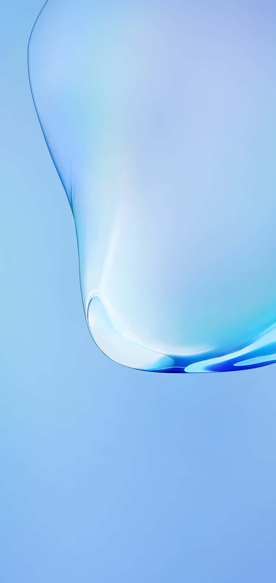 A Blue Samsung Galaxy S10e With A Blue Background Background