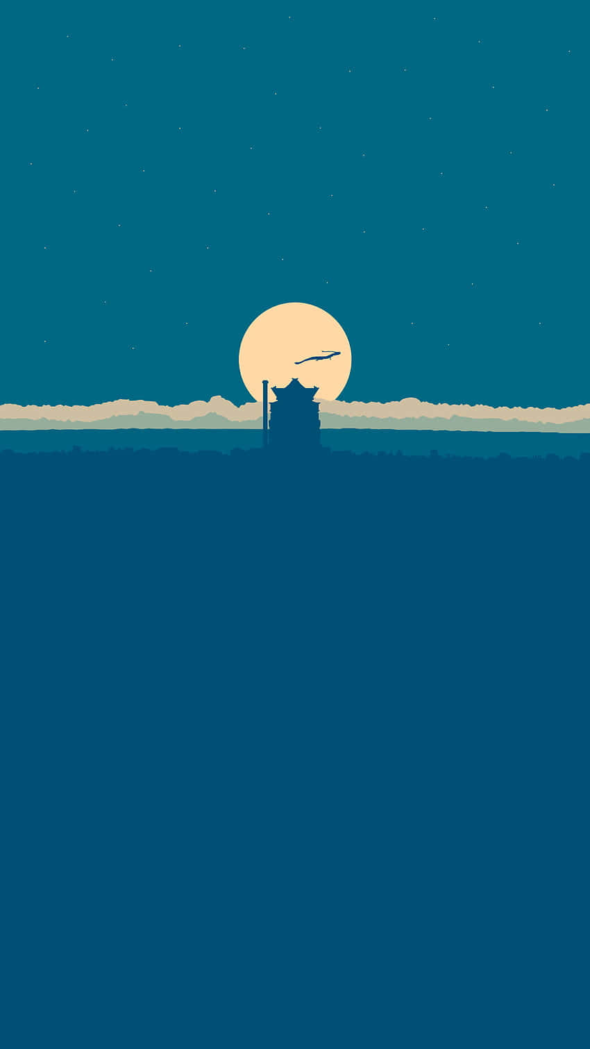 A Blue Sky With A Boat In The Background Background