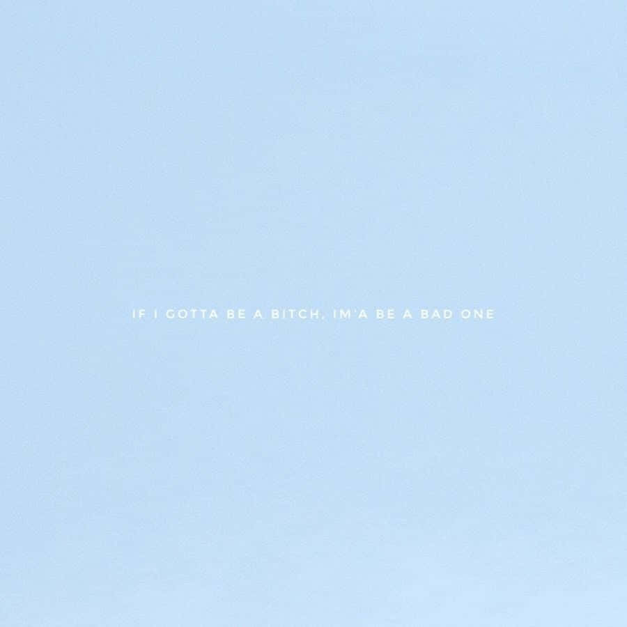 A Blue Sky With A Plane Flying Over It Background