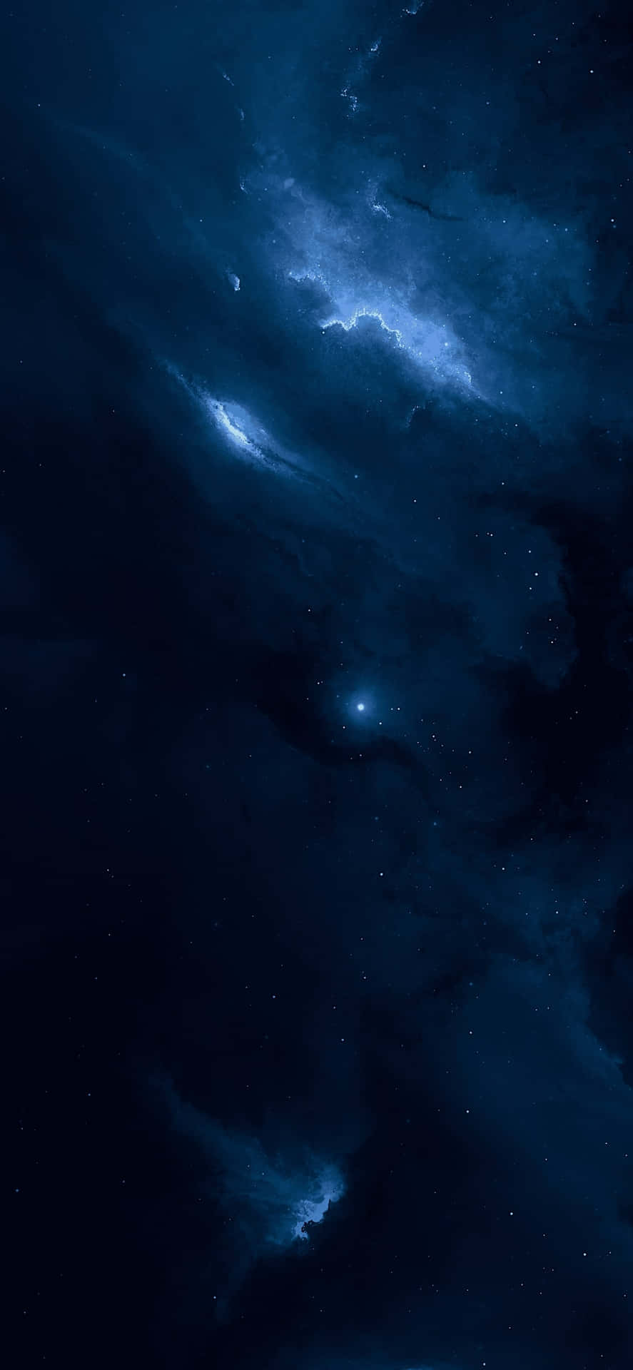 A Blue Sky With Clouds And Stars Background