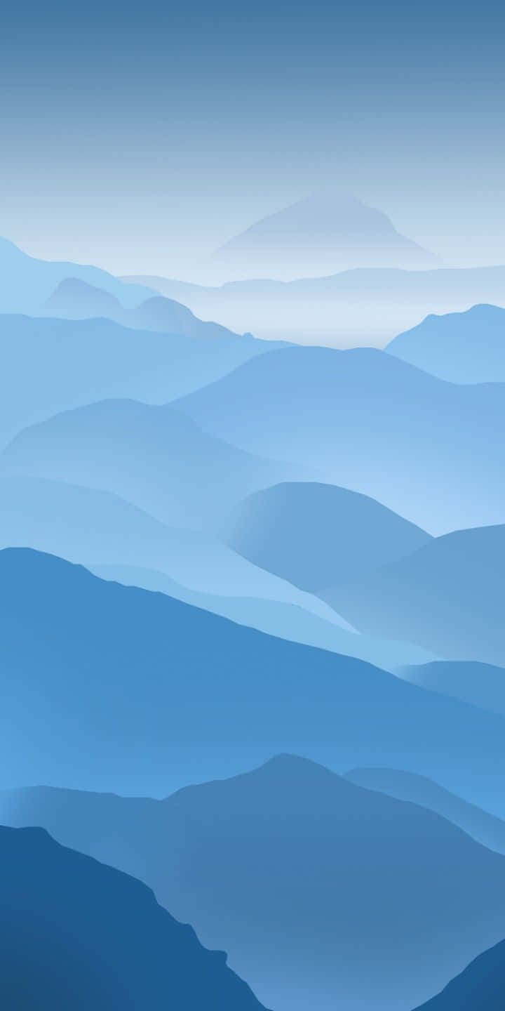 A Blue Sky With Mountains And Clouds Background