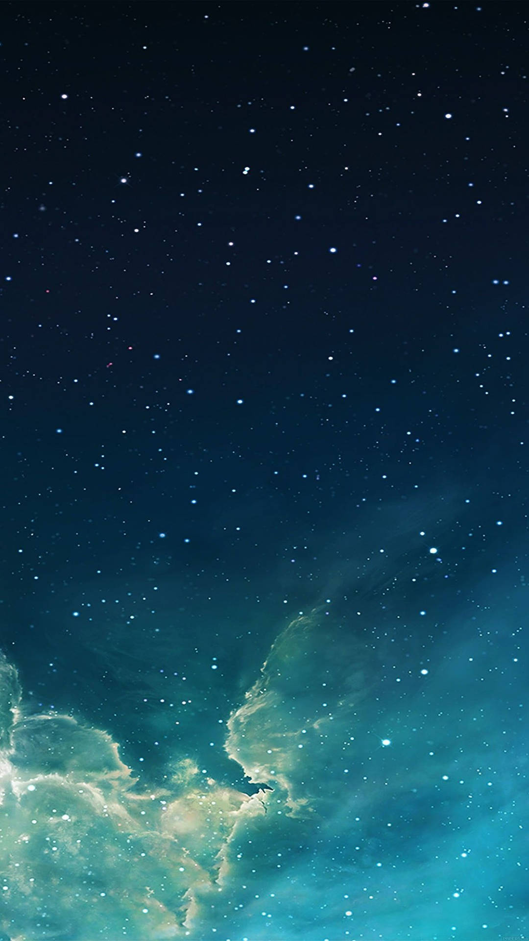 A Blue Sky With Stars And Clouds Background
