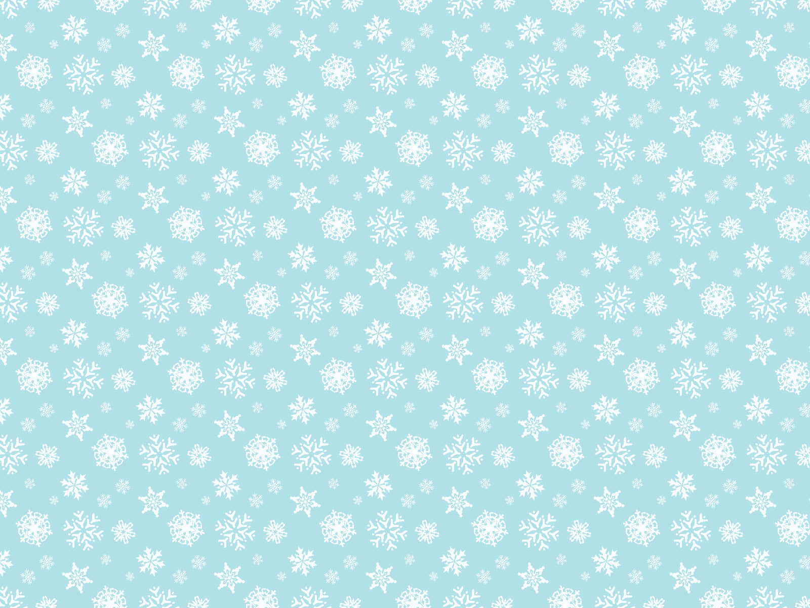 A Blue Snowflake Pattern With White Snowflakes Background
