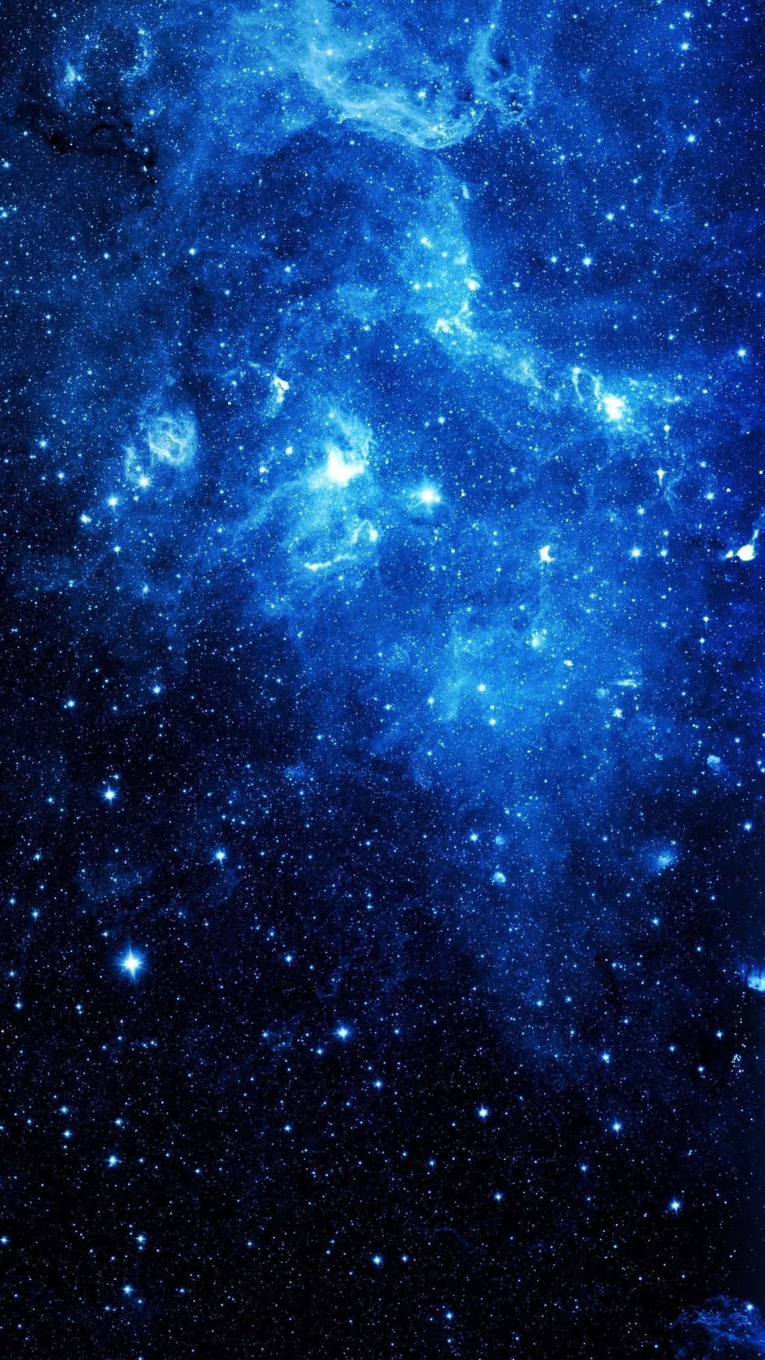 A Blue Space With Stars And Nebula Background