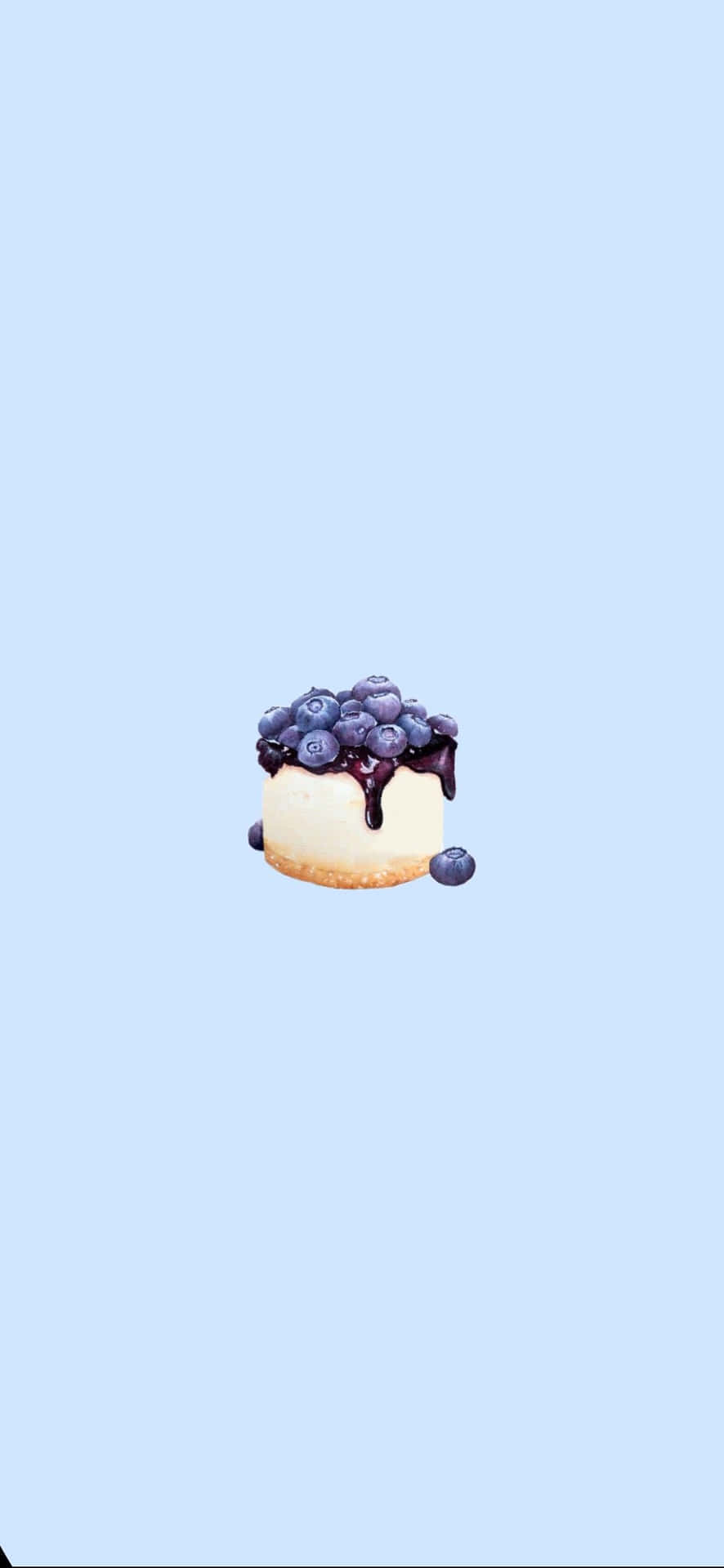 A Blueberry Glazed Cake On A Blue Background Background