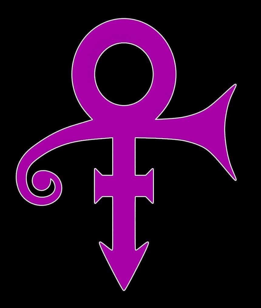 “a Blur Of Purple, White And Gold: Prince Symbol” Background