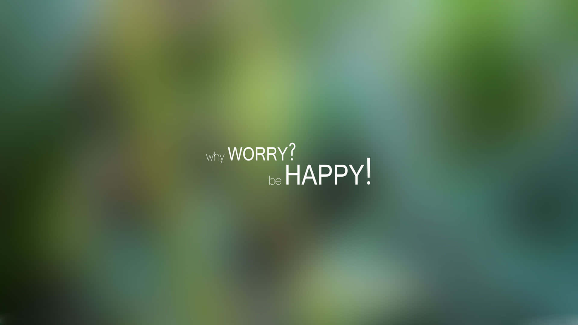 A Blurry Background With The Words Worry Happy Background