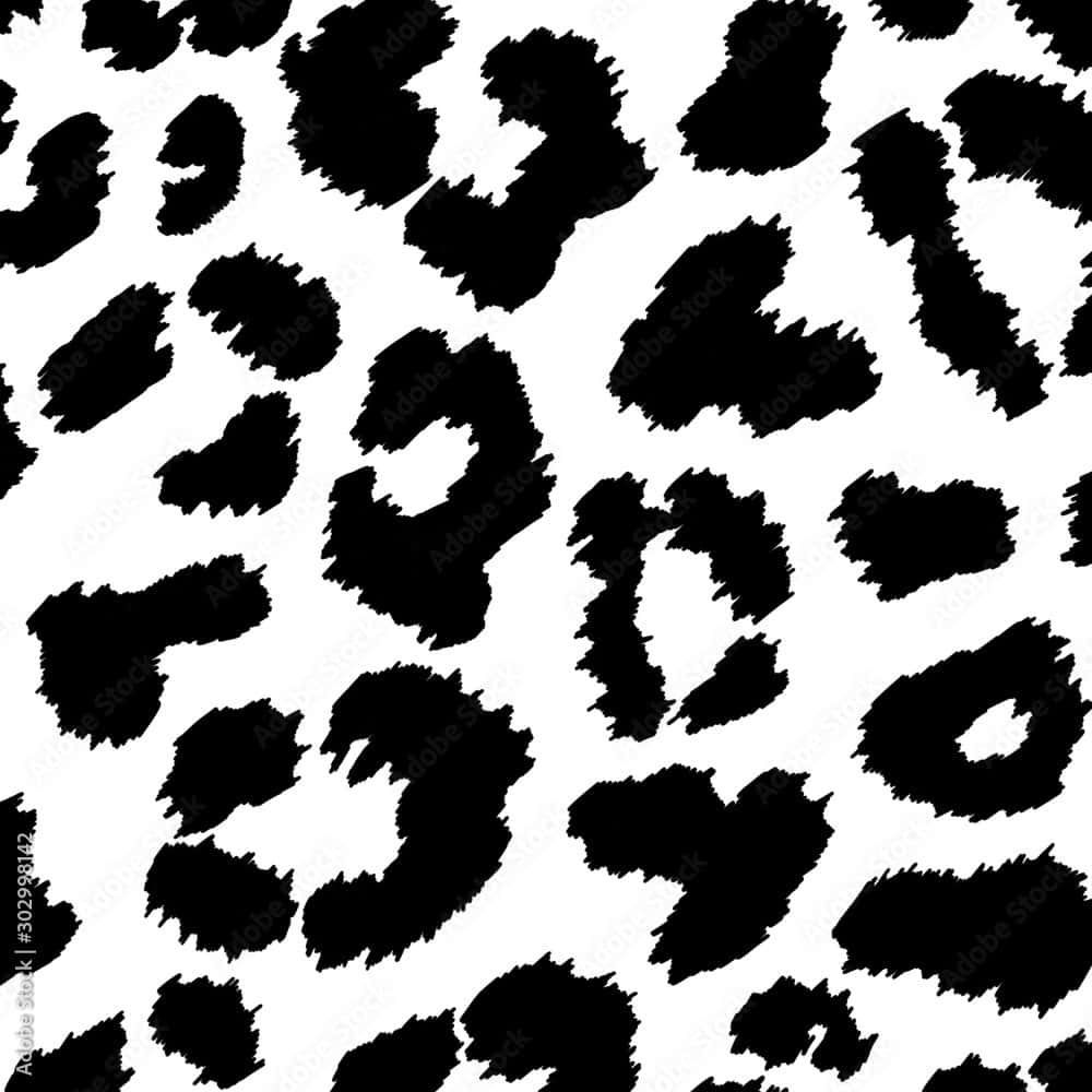 A Bold And Abstract Black And White Animal Print Background