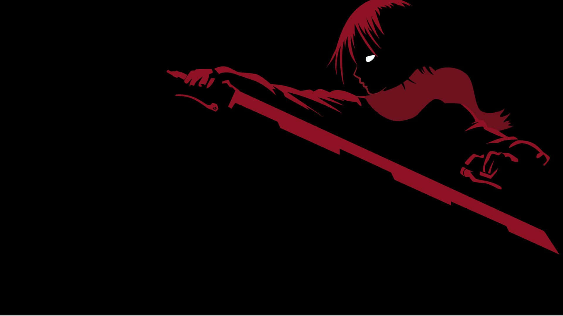 A Bold And Edgy Black And Red Anime Art Background