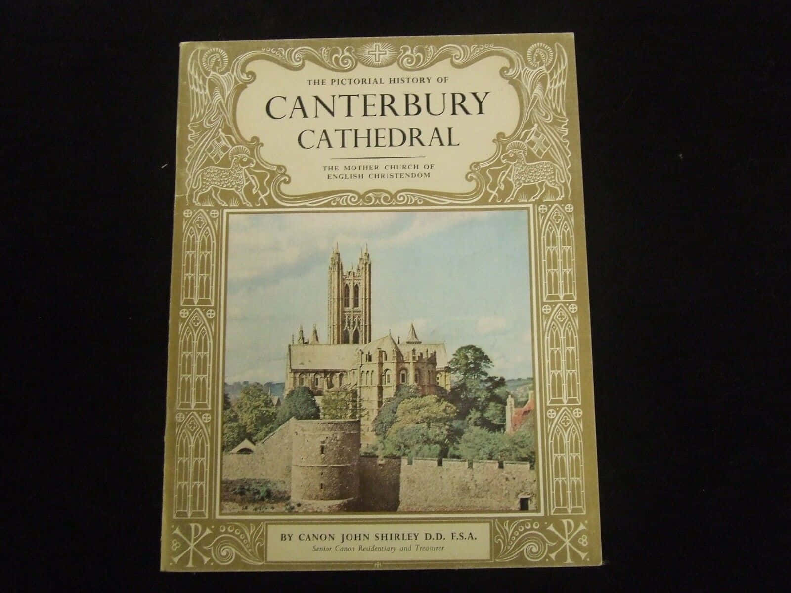 A Book Cover About The Canterbury Cathedral Background