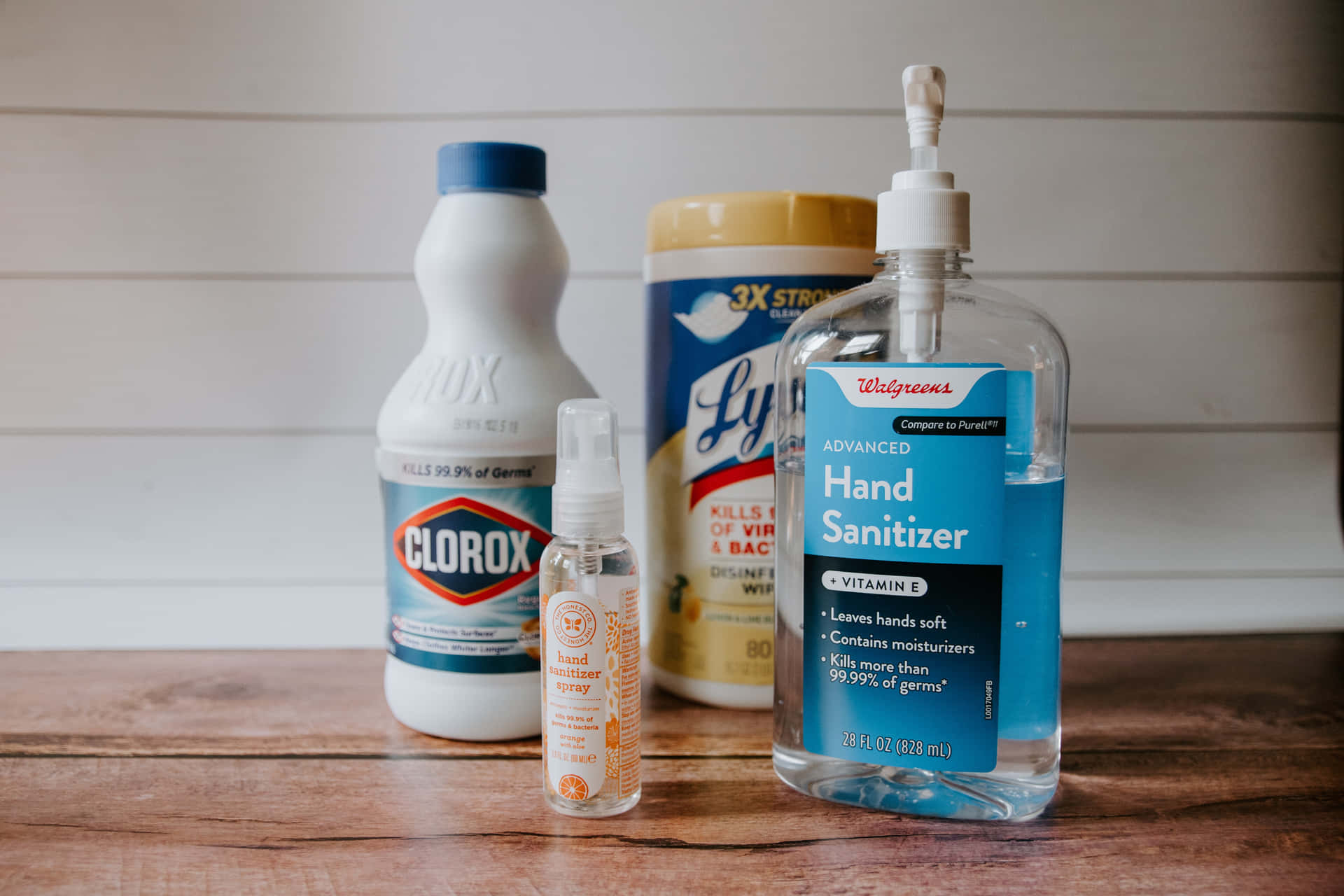 A Bottle Of Antiseptic Solution Background