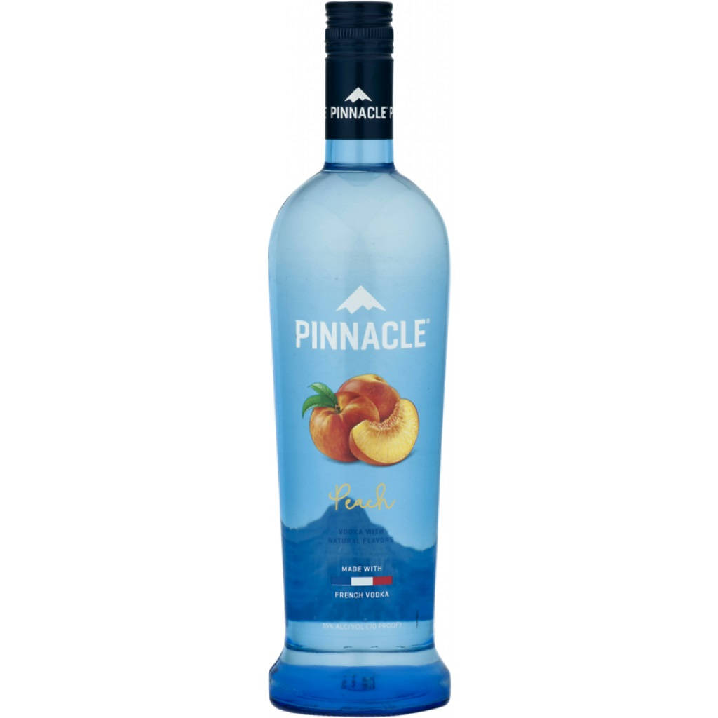 A Bottle Of Pinnacle Vodka On A Bar Counter Background