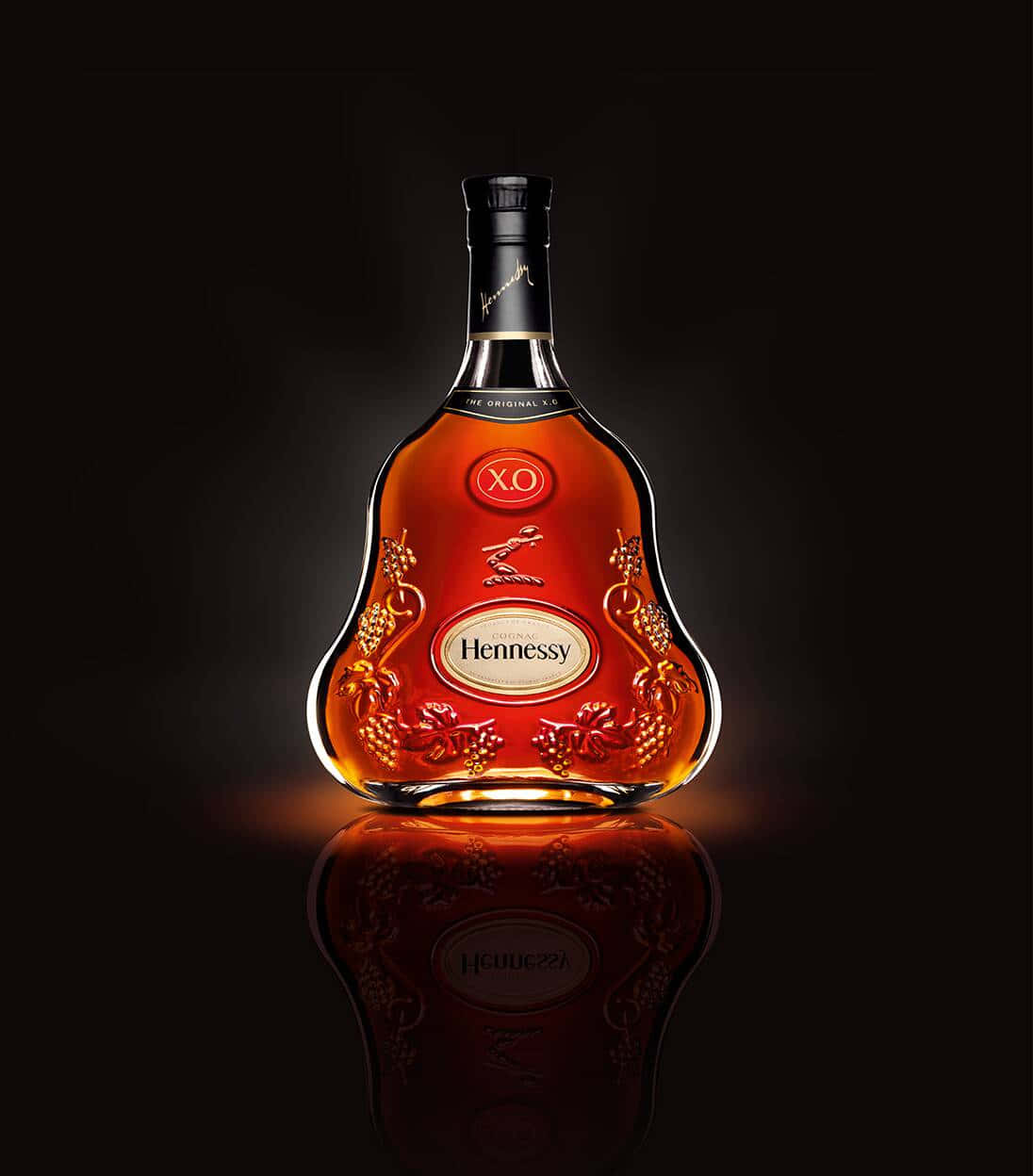 A Bottle Of Rum With A Black Background