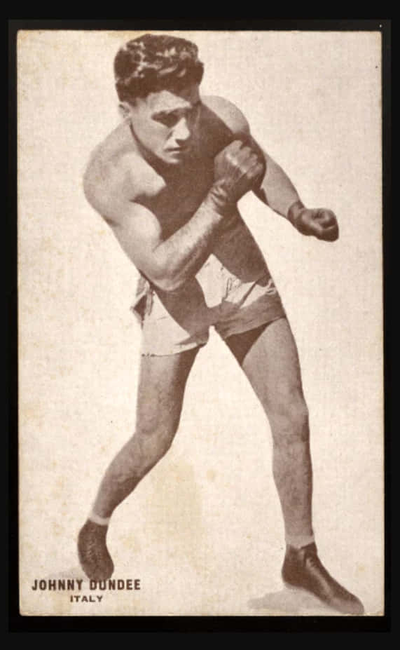 A Boxing Photo Of Johnny Dundee In Italy Background