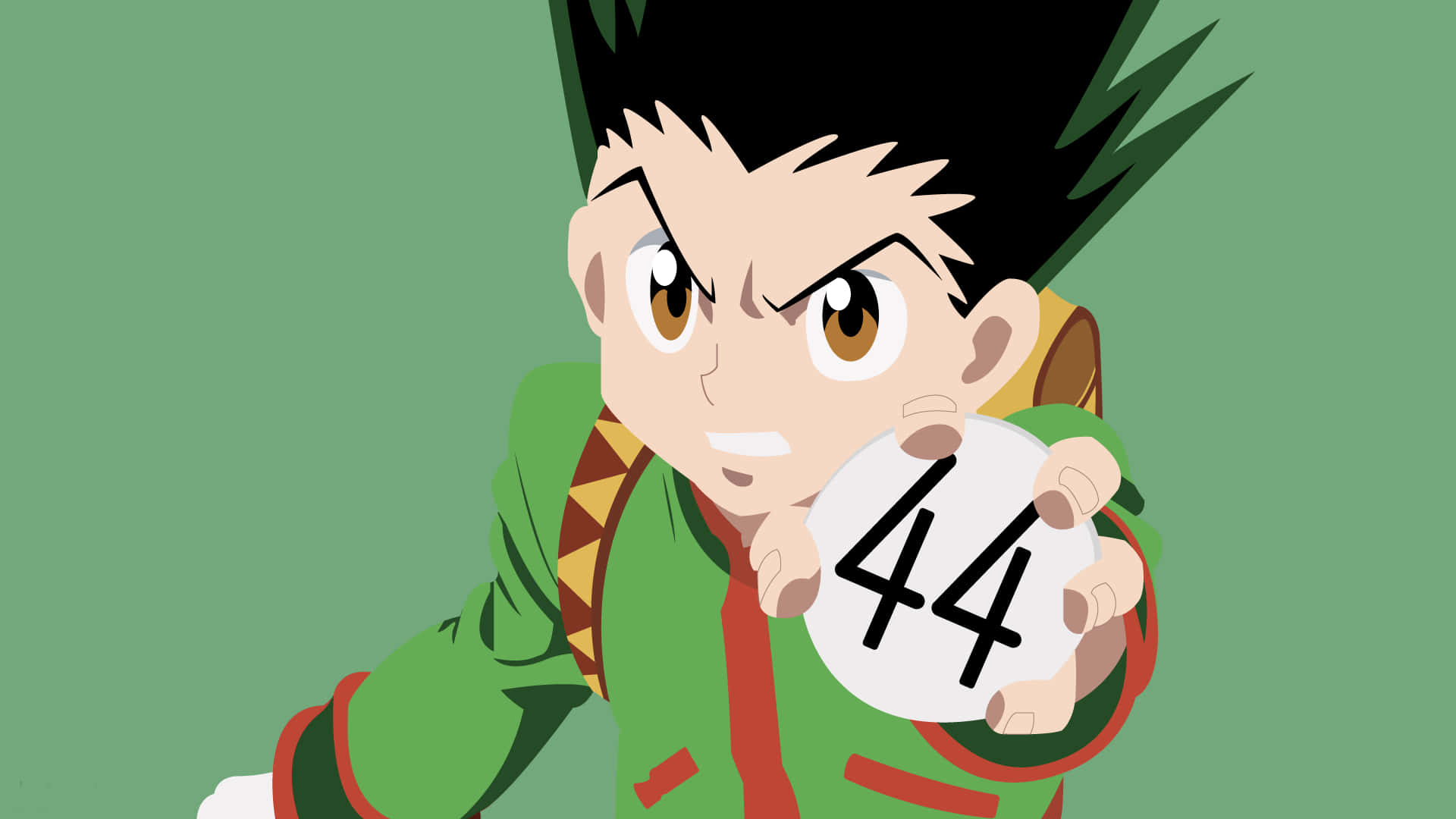 A Boy Holding A Number And Pointing To It Background