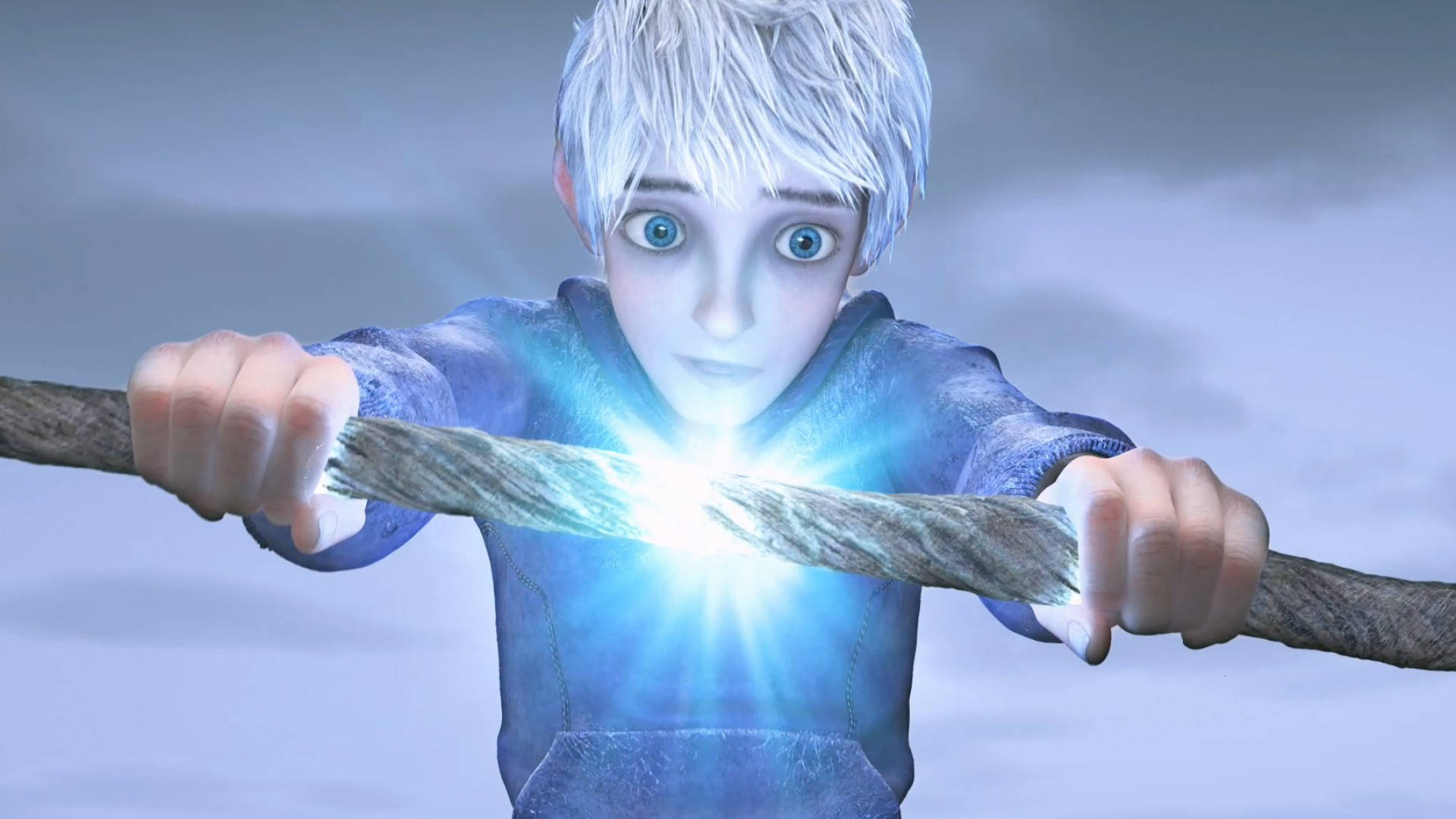 A Boy Holding A Rope With A Light Shining