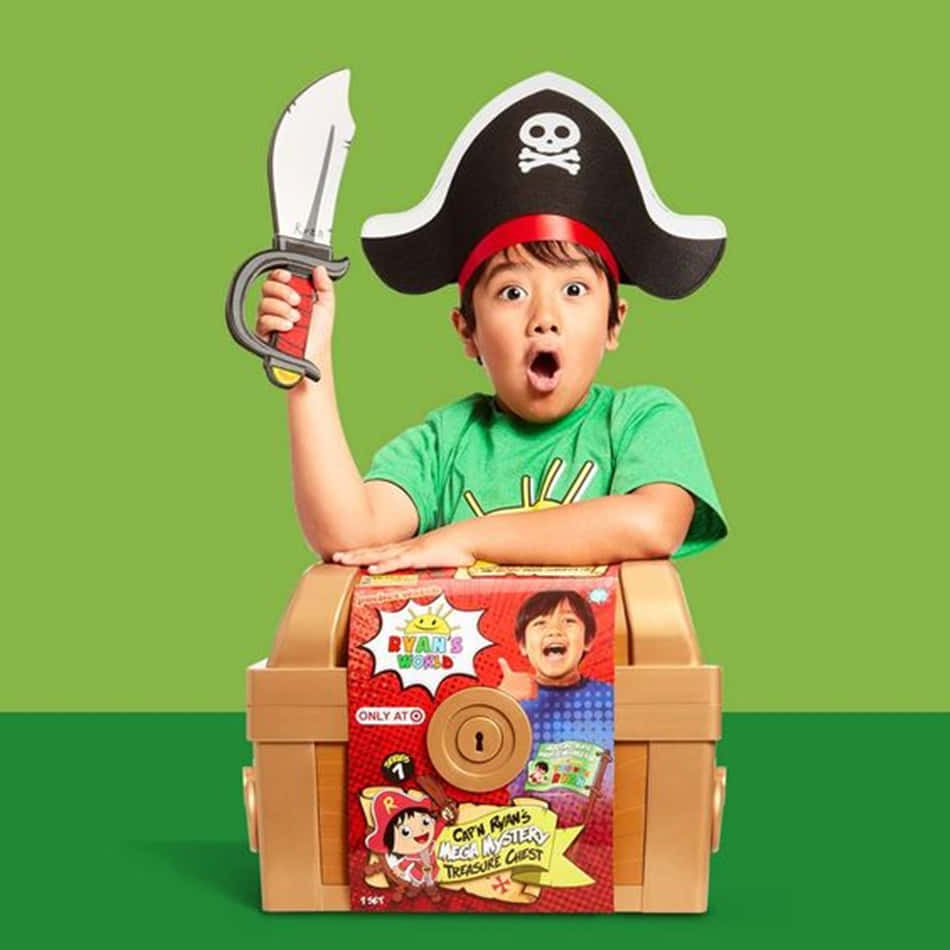 A Boy In A Pirate Costume Holding A Sword Background
