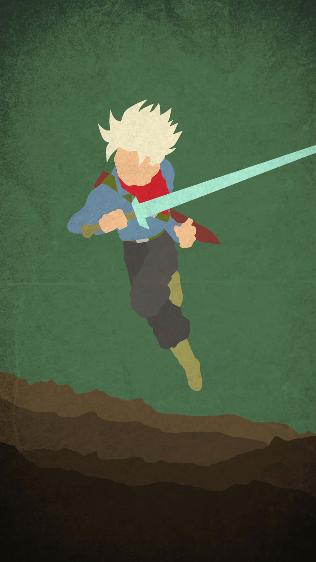 A Boy Is Flying With A Sword Background