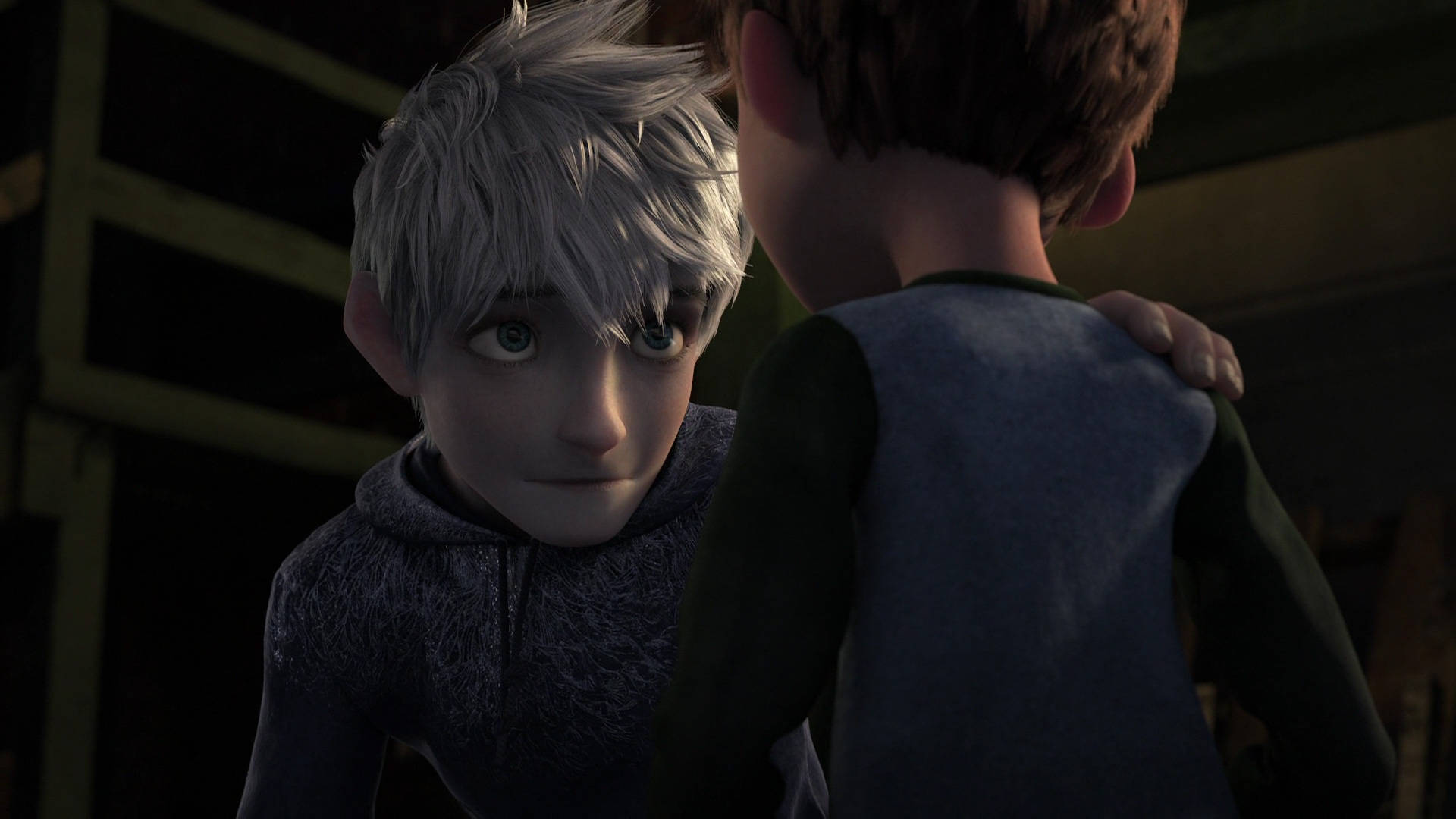 A Boy Is Hugging Another Boy In An Animated Movie