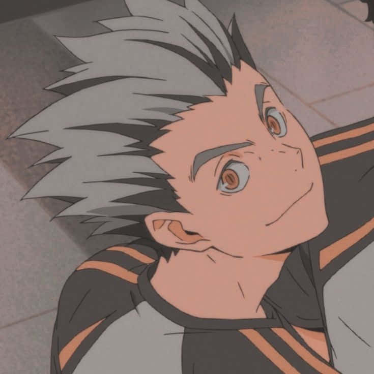 A Boy Is Looking At A Girl In An Anime Background