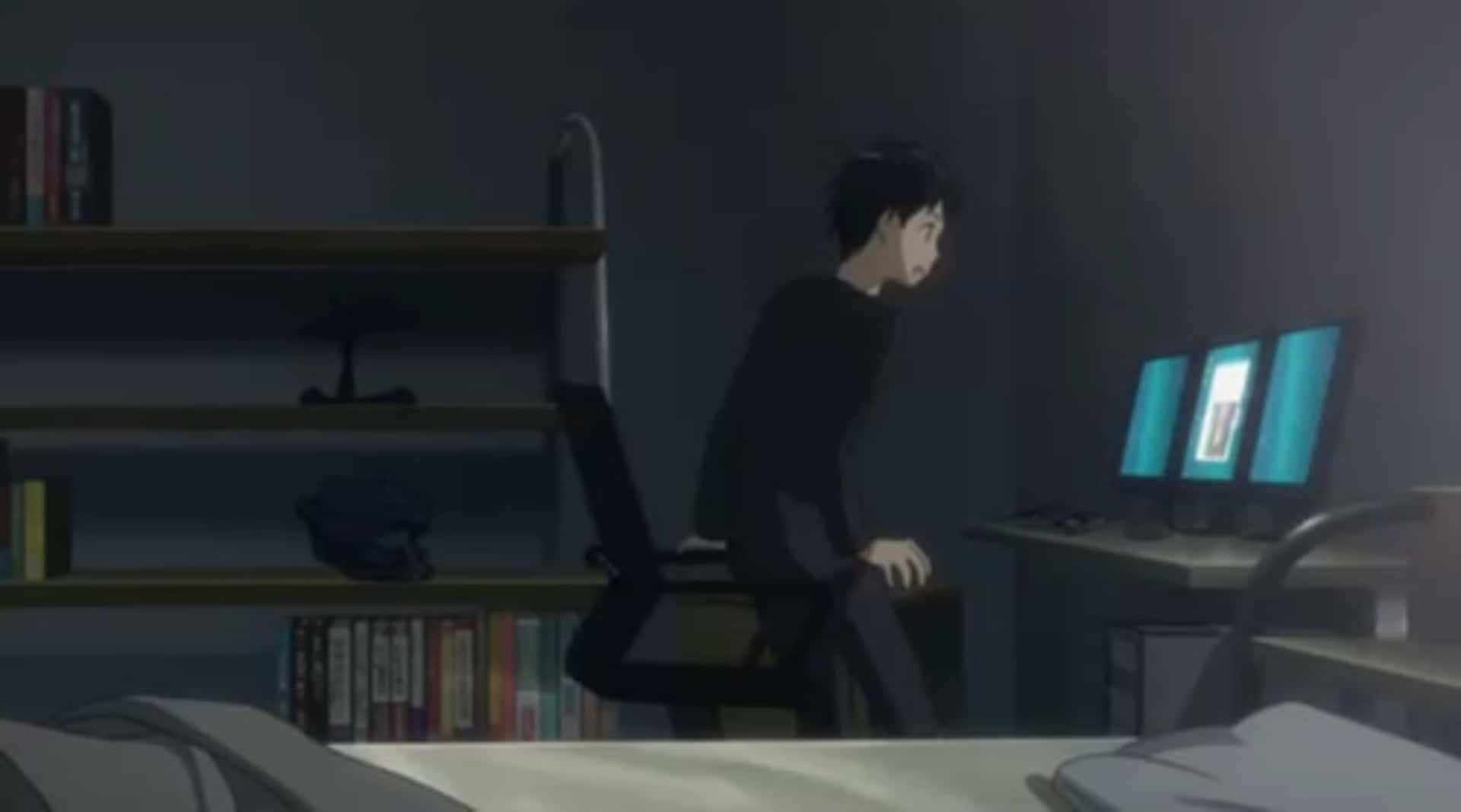 A Boy Surrounded By Technology Background