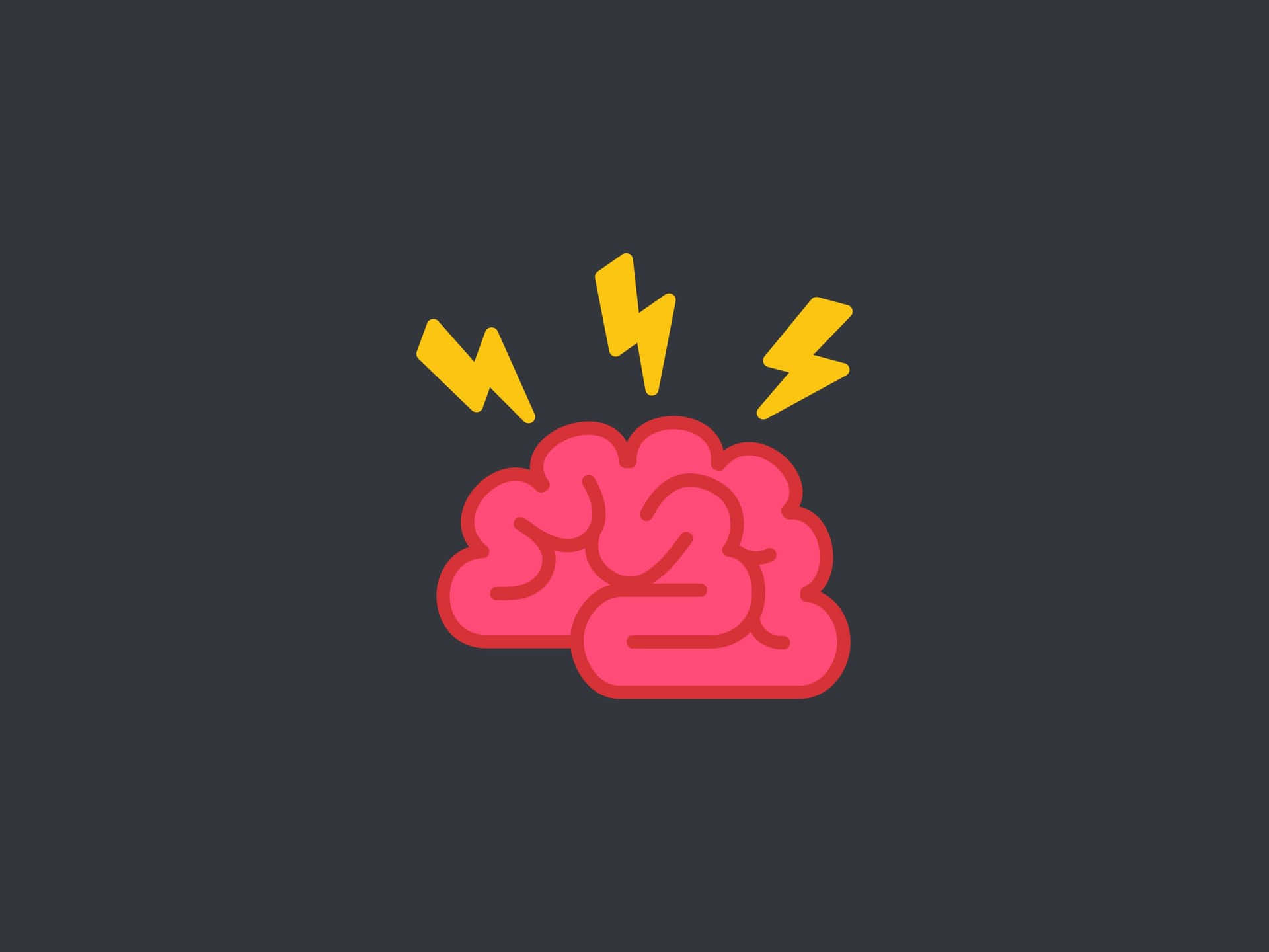 A Brain With Lightning Coming Out Of It Background