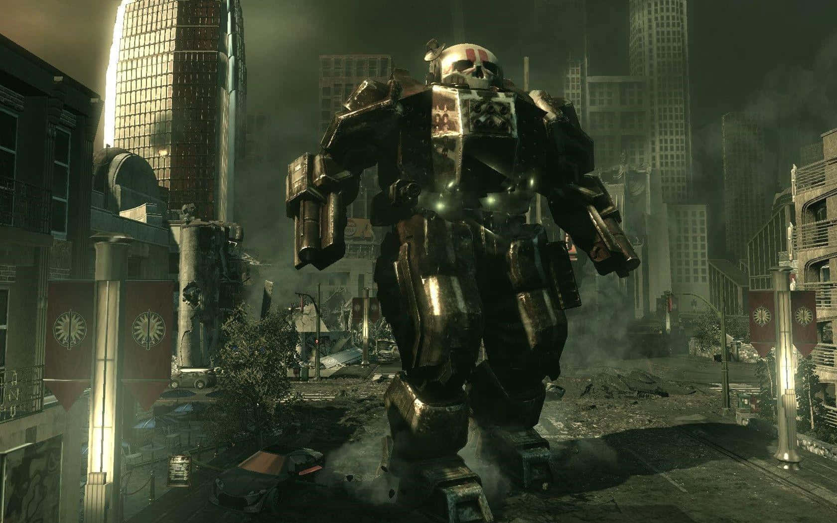 A Breathtaking Scene From The World Of Battletech Background