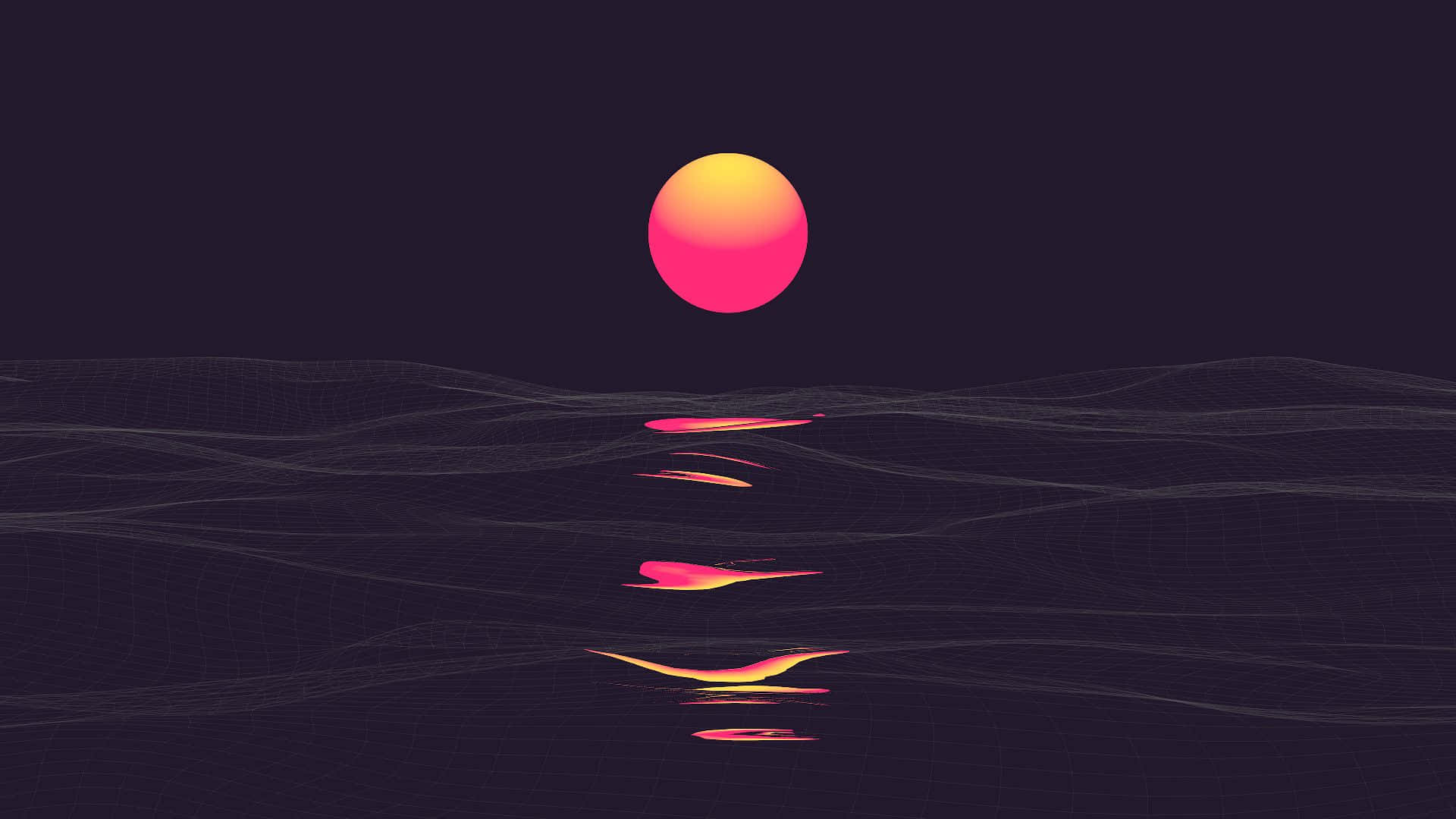 A Breathtaking View As The Sun Sets Over A Distant Field. Background