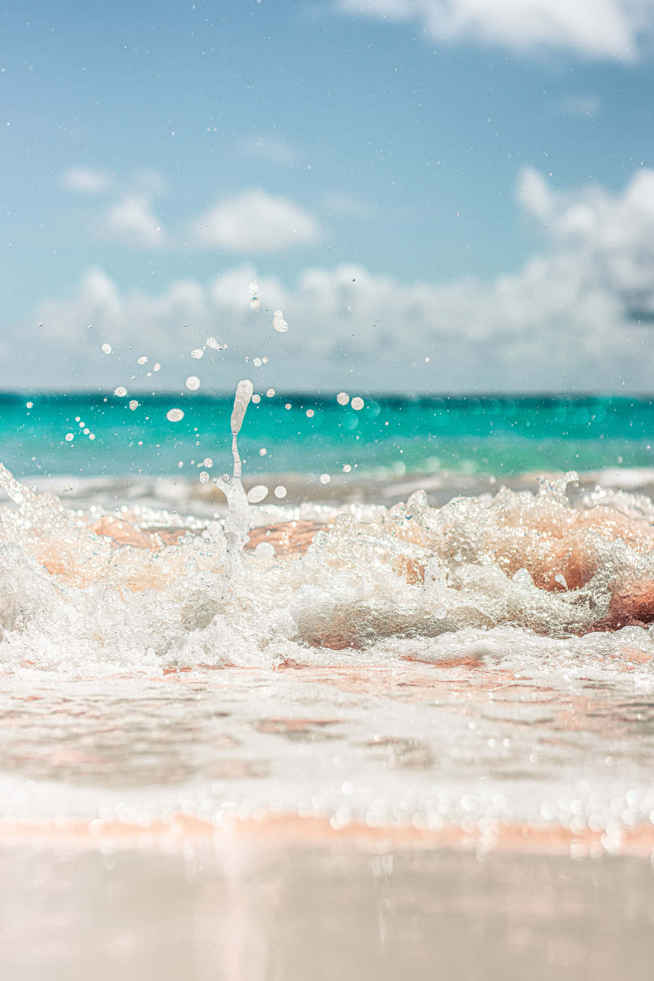 A Breathtaking View Of A Serene Blue Sea. Background