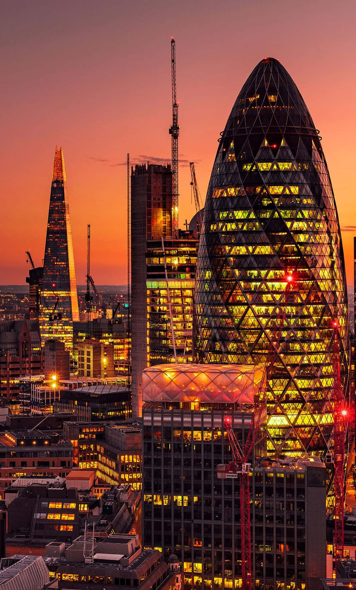 A Breathtaking View Of London's Skyline From An Iphone Background