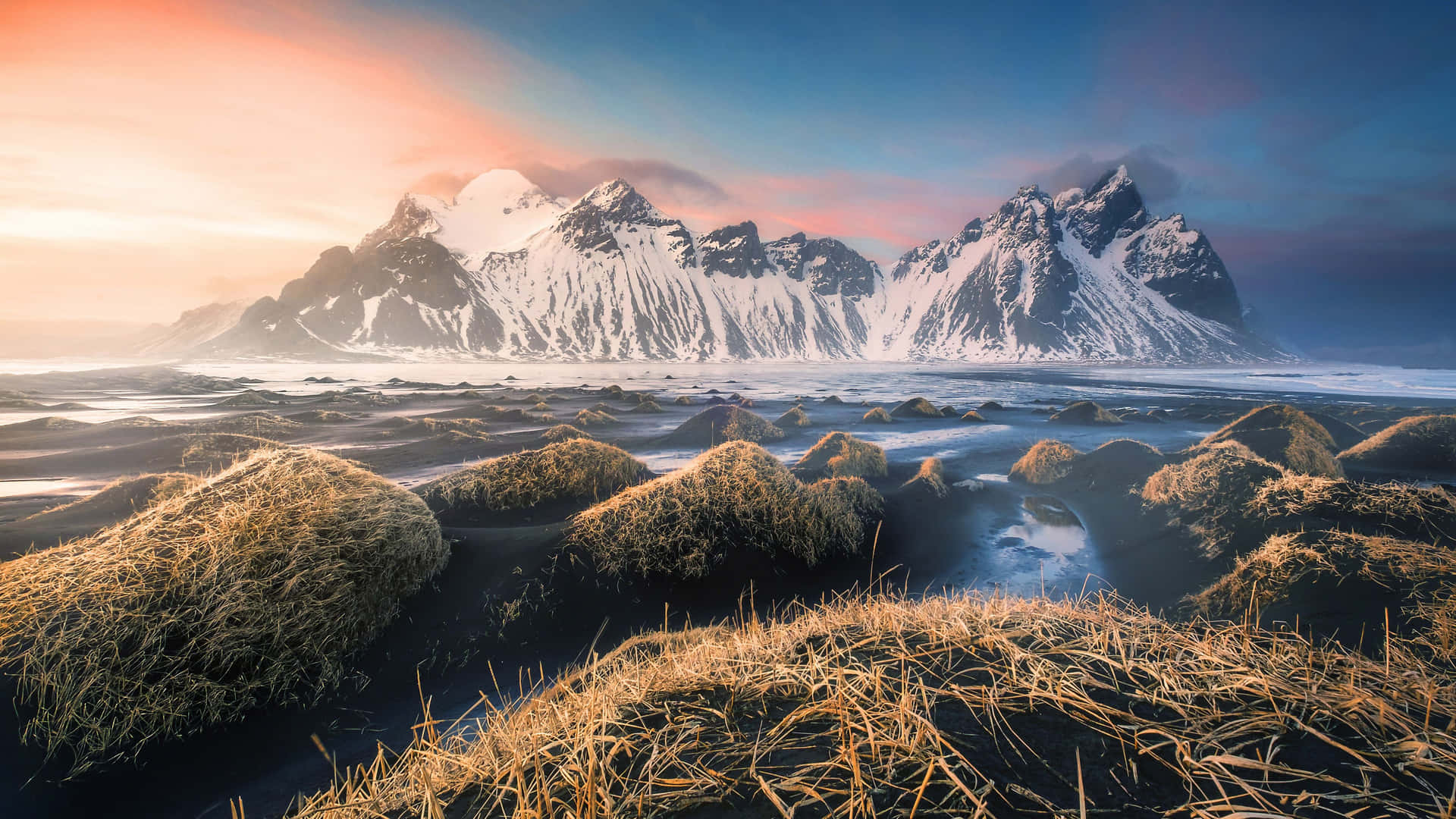 A Breathtaking Vista Of Iceland's Majestic Glaciers And Cliffs