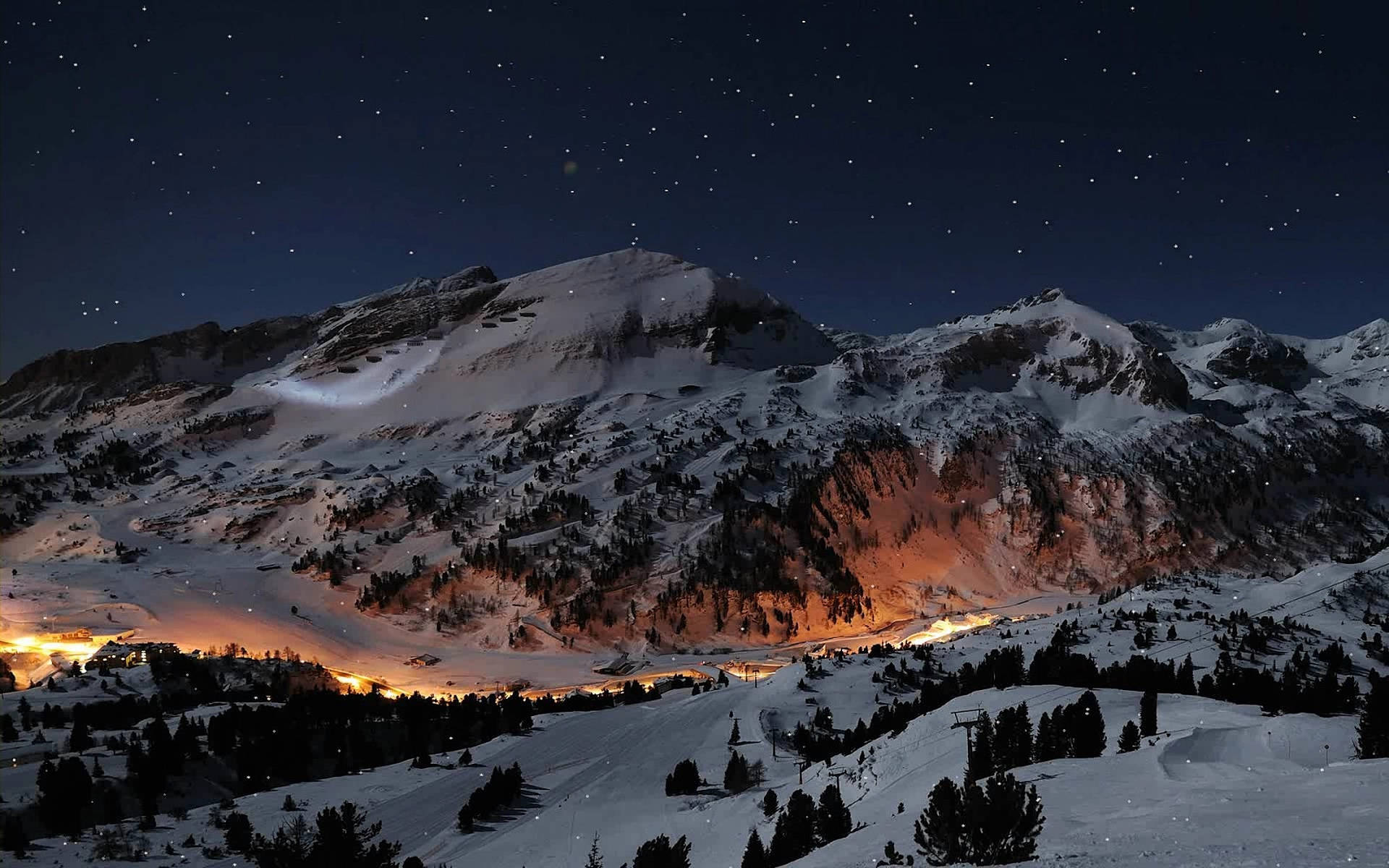 A Breathtaking Winter Panorama Of The Swiss Alps. Background